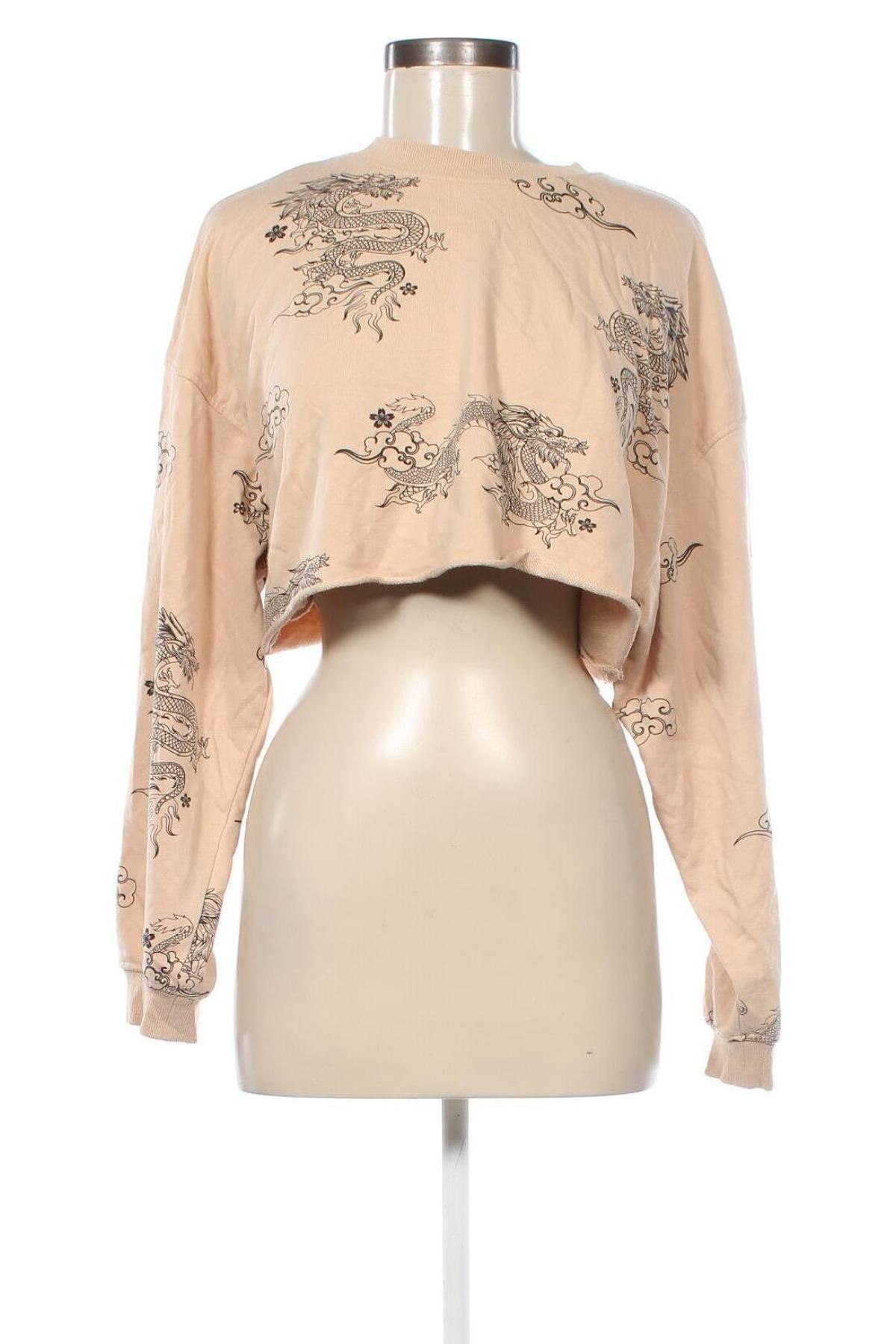 Damen Shirt Bershka, Größe S, Farbe Beige, Preis € 3,99