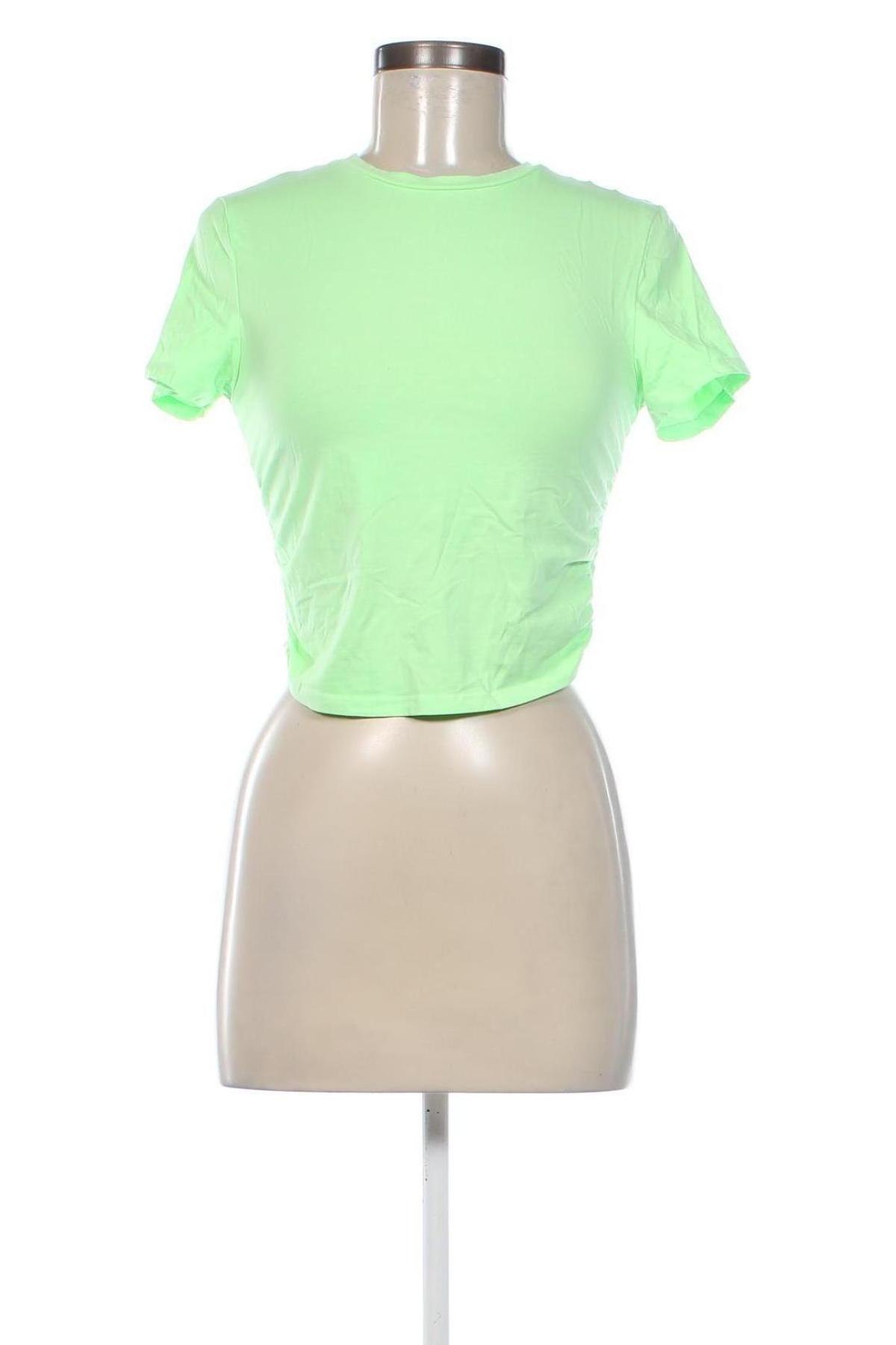 Damen Shirt Bershka, Größe M, Farbe Grün, Preis 9,99 €