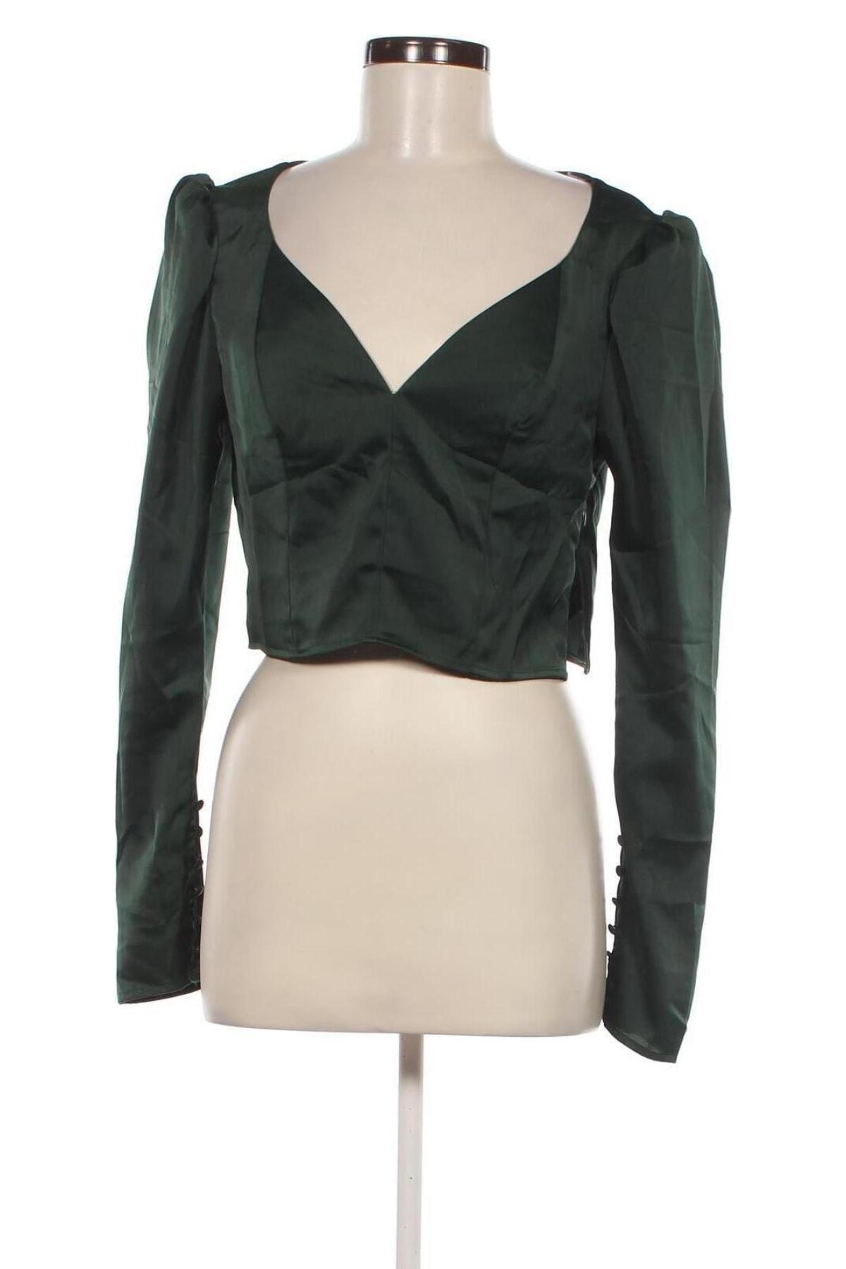 Bluză de femei Chloe B x NA-KD, Mărime M, Culoare Verde, Preț 21,99 Lei