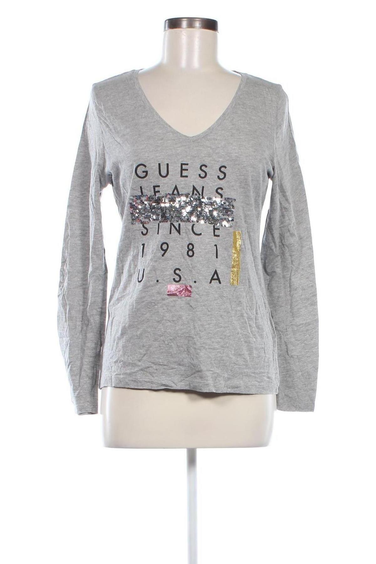 Дамска блуза Guess, Размер XL, Цвят Сив, Цена 24,49 лв.