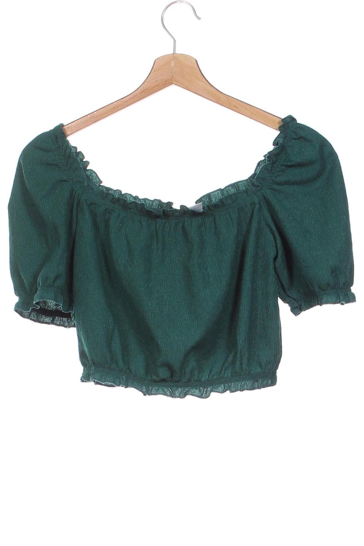 Bluză de femei H&M Divided, Mărime XS, Culoare Verde, Preț 25,19 Lei