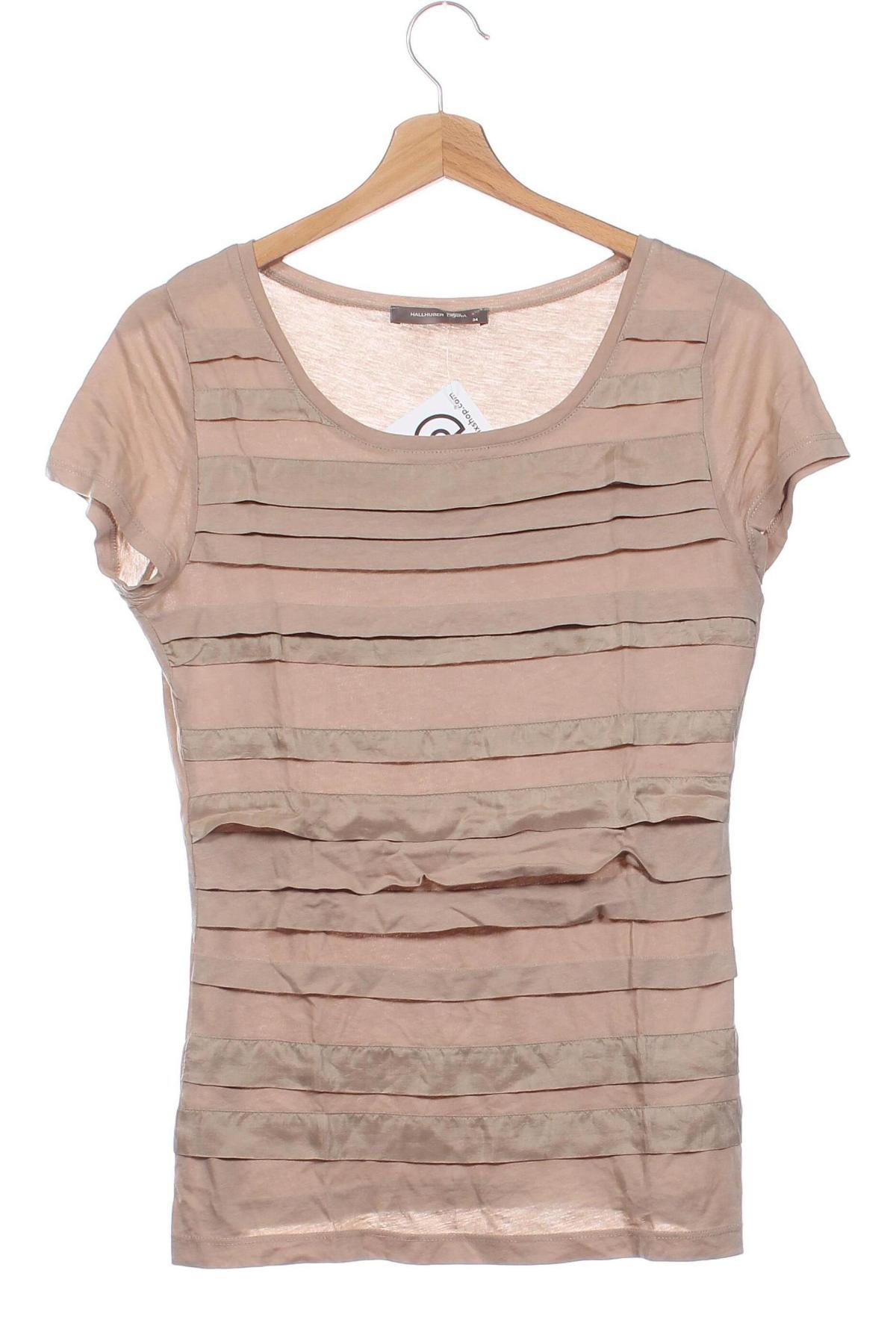 Damen Shirt Hallhuber, Größe XS, Farbe Beige, Preis 16,49 €