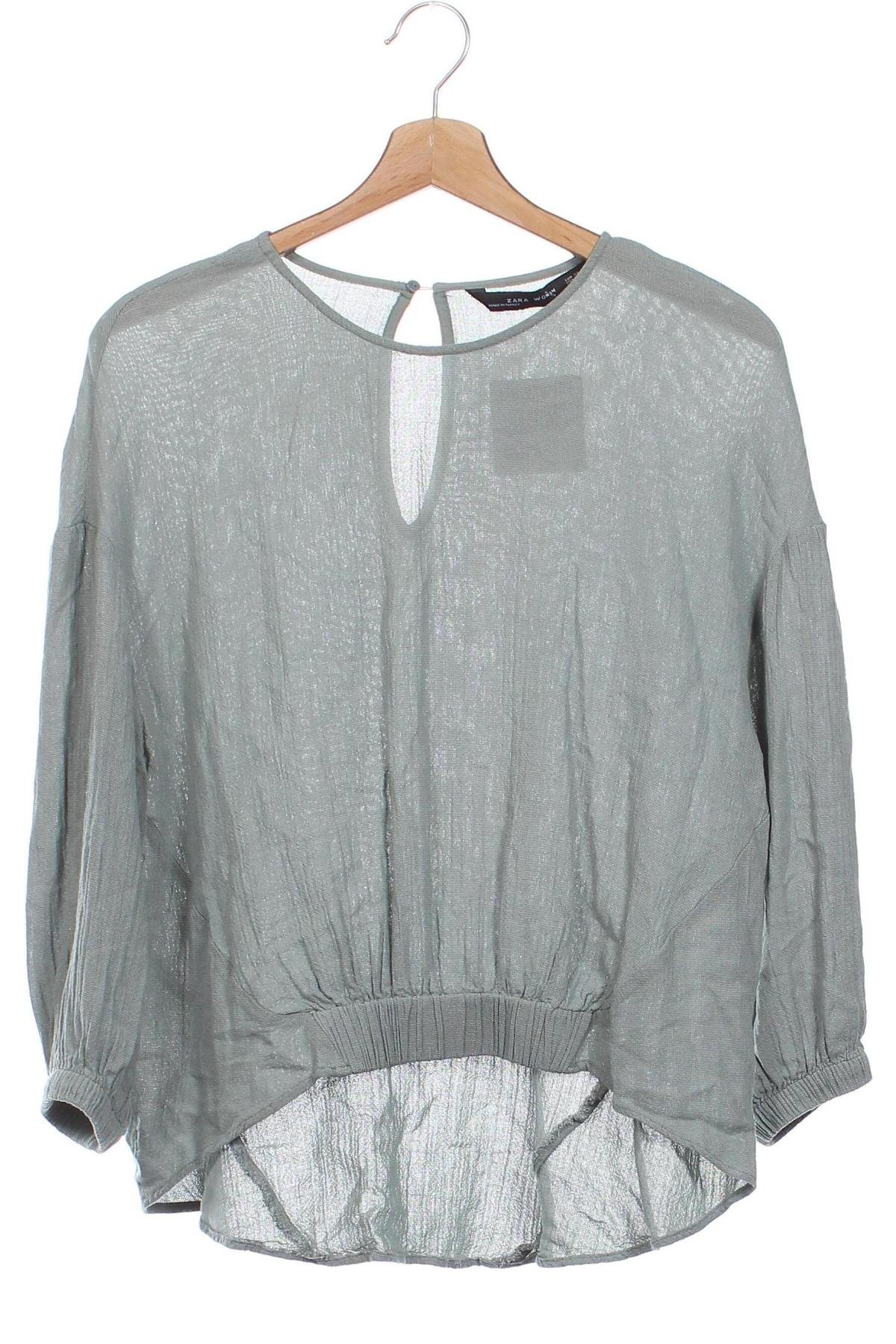 Damen Shirt Zara, Größe XS, Farbe Grün, Preis € 7,99