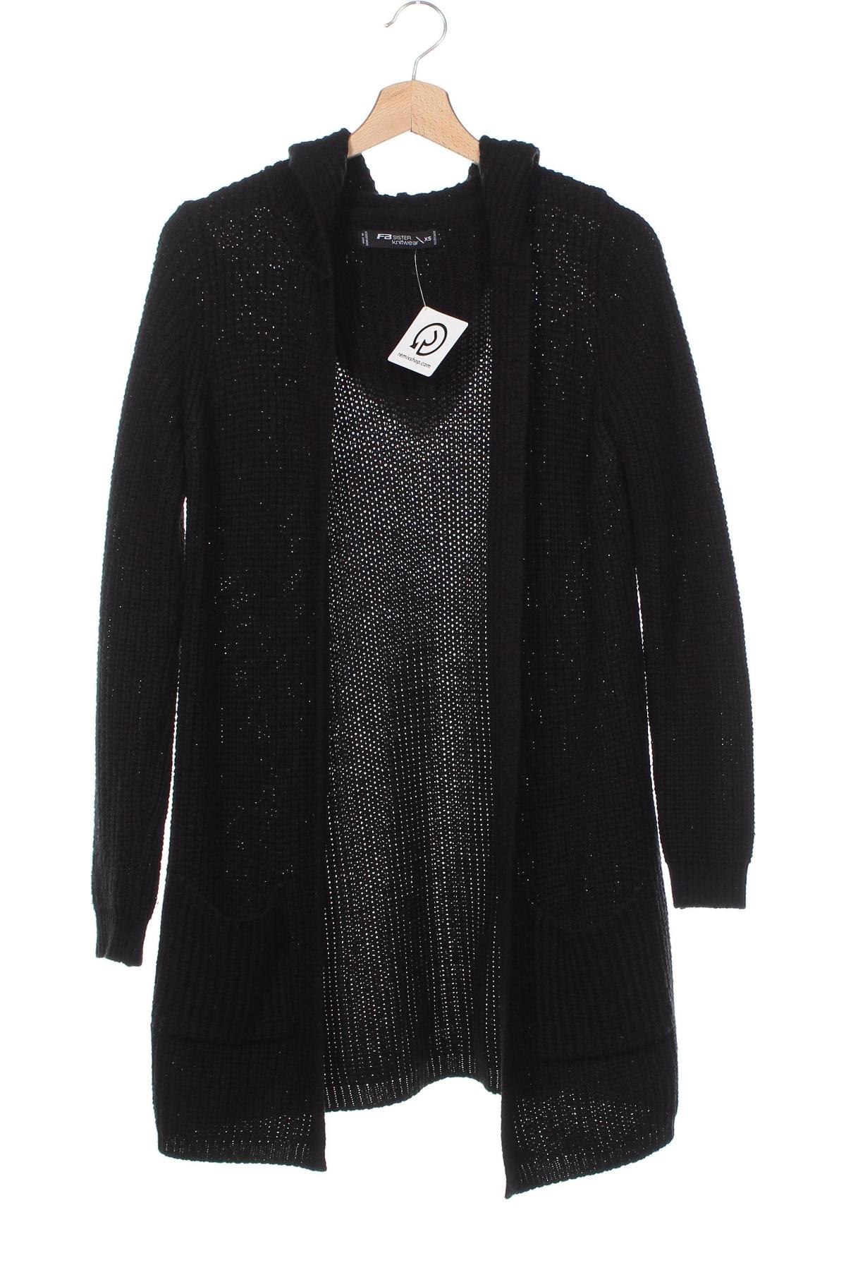 Cardigan de damă Fb Sister, Mărime XS, Culoare Negru, Preț 74,81 Lei