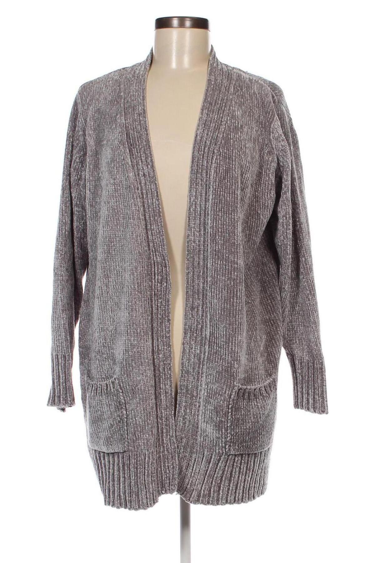 Cardigan de damă Laura Torelli, Mărime XL, Culoare Gri, Preț 52,99 Lei