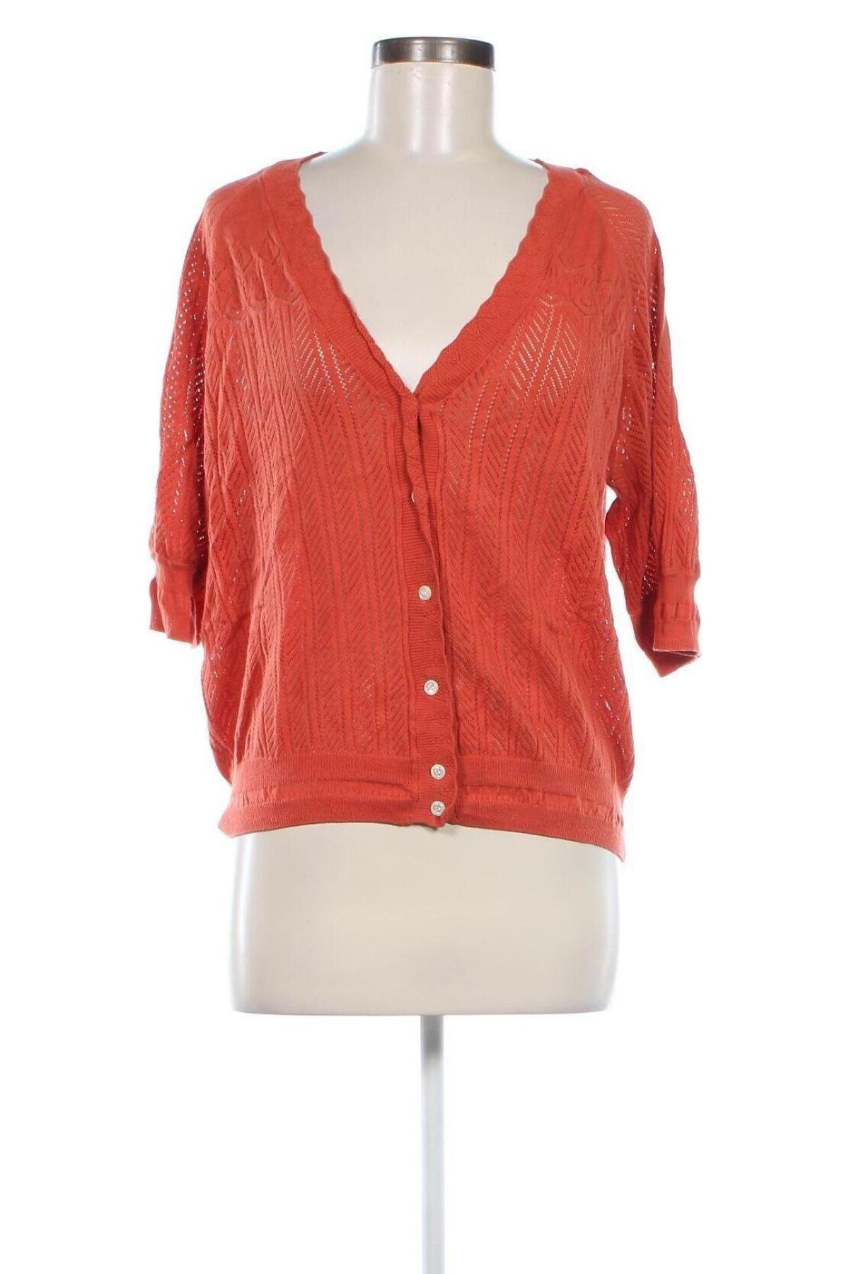 Damen Strickjacke Noa Noa, Größe L, Farbe Orange, Preis 6,99 €