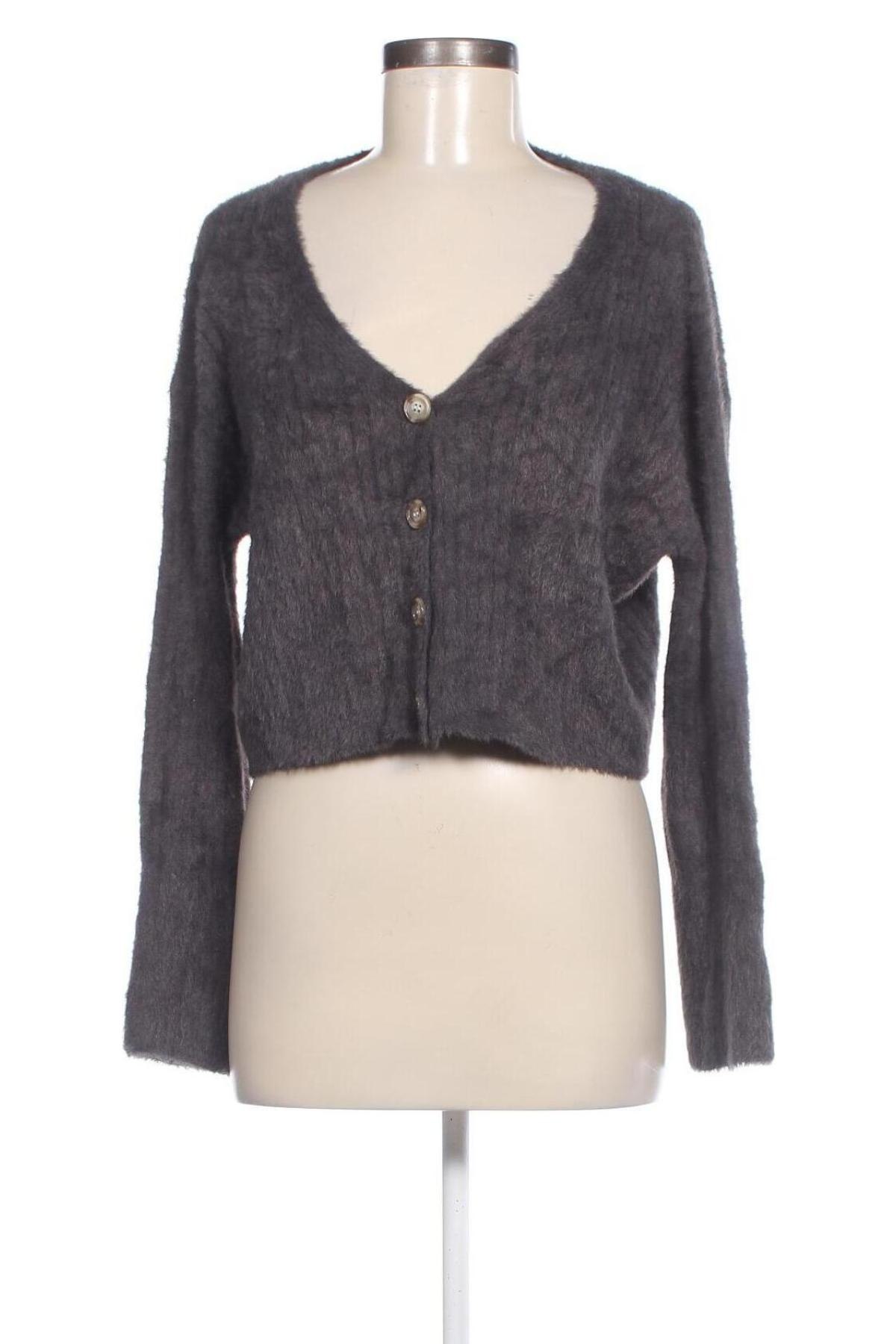 Cardigan de damă Pull&Bear, Mărime S, Culoare Gri, Preț 52,99 Lei