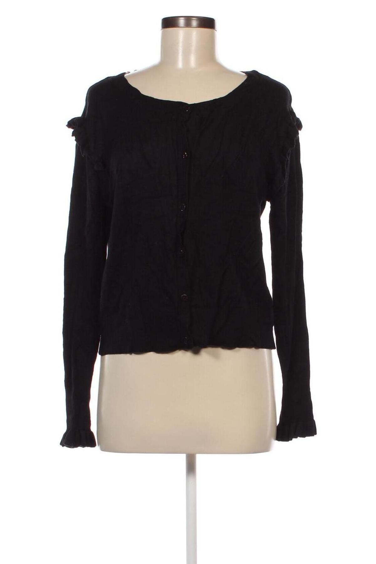 Cardigan de damă Zara, Mărime L, Culoare Negru, Preț 44,99 Lei