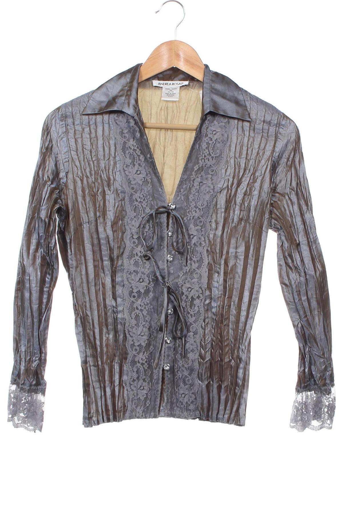 Damenbluse Andrea Rosati, Größe S, Farbe Grau, Preis € 22,51