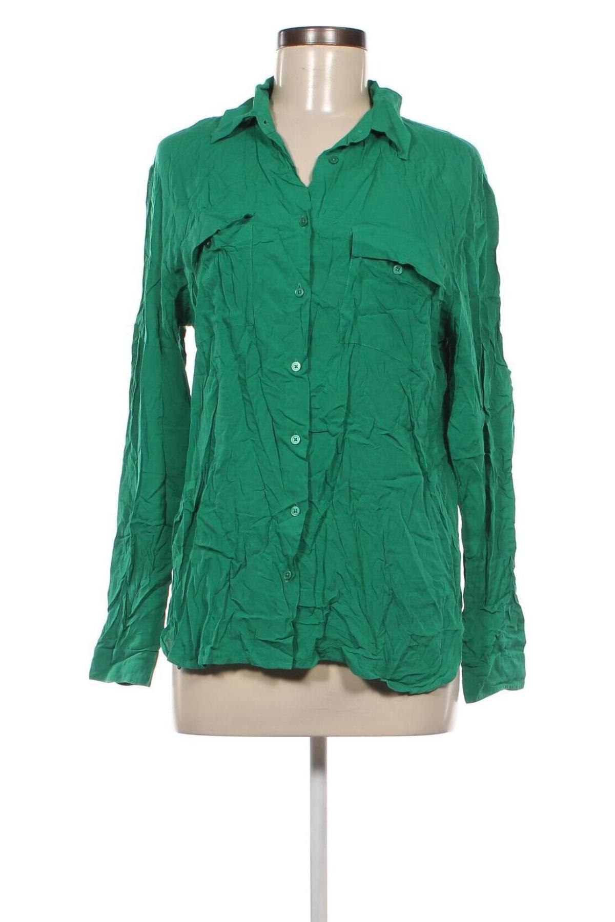 Cămașă de femei United Colors Of Benetton, Mărime M, Culoare Verde, Preț 67,99 Lei