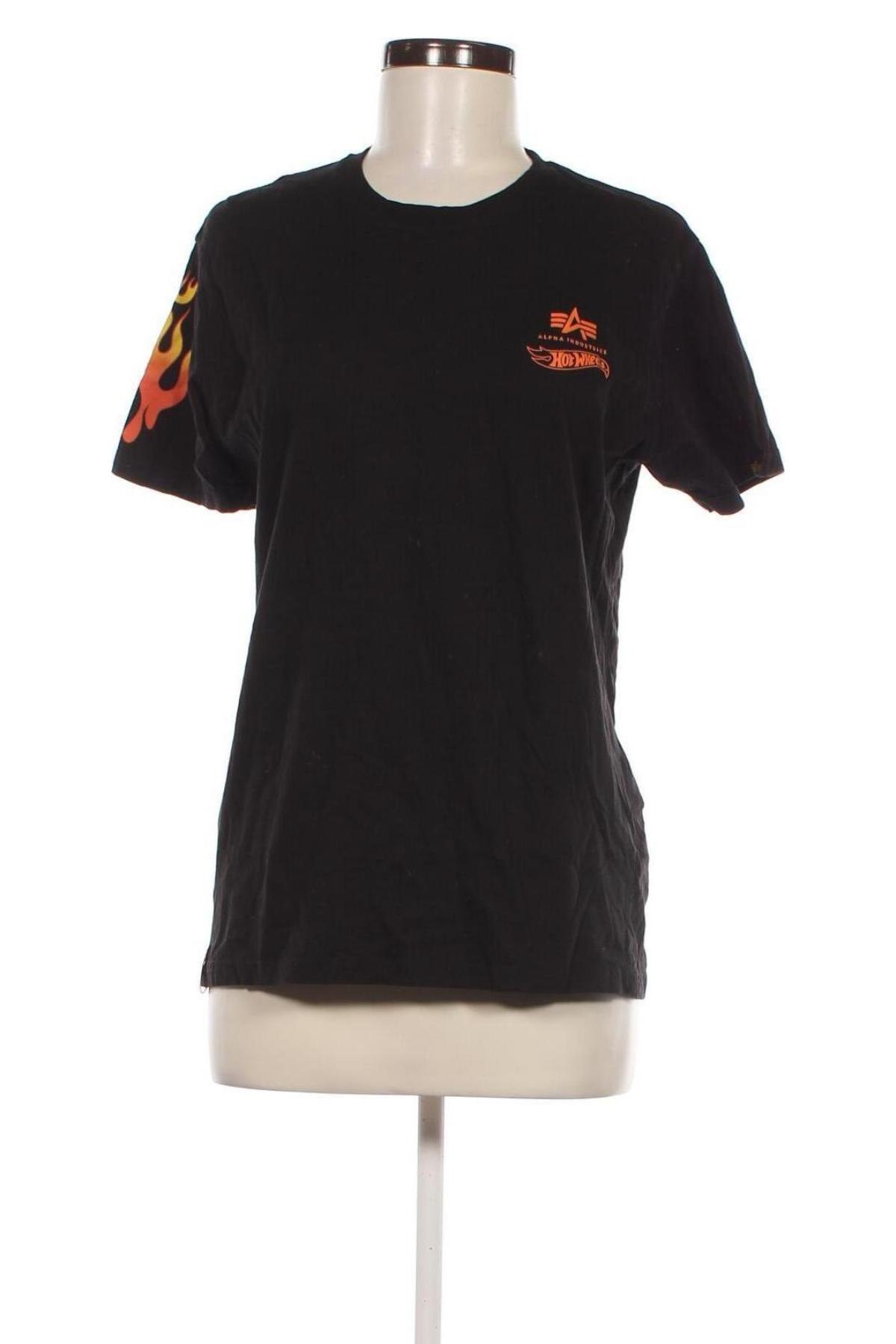 Γυναικείο t-shirt Alpha Industries, Μέγεθος M, Χρώμα Μαύρο, Τιμή 16,49 €