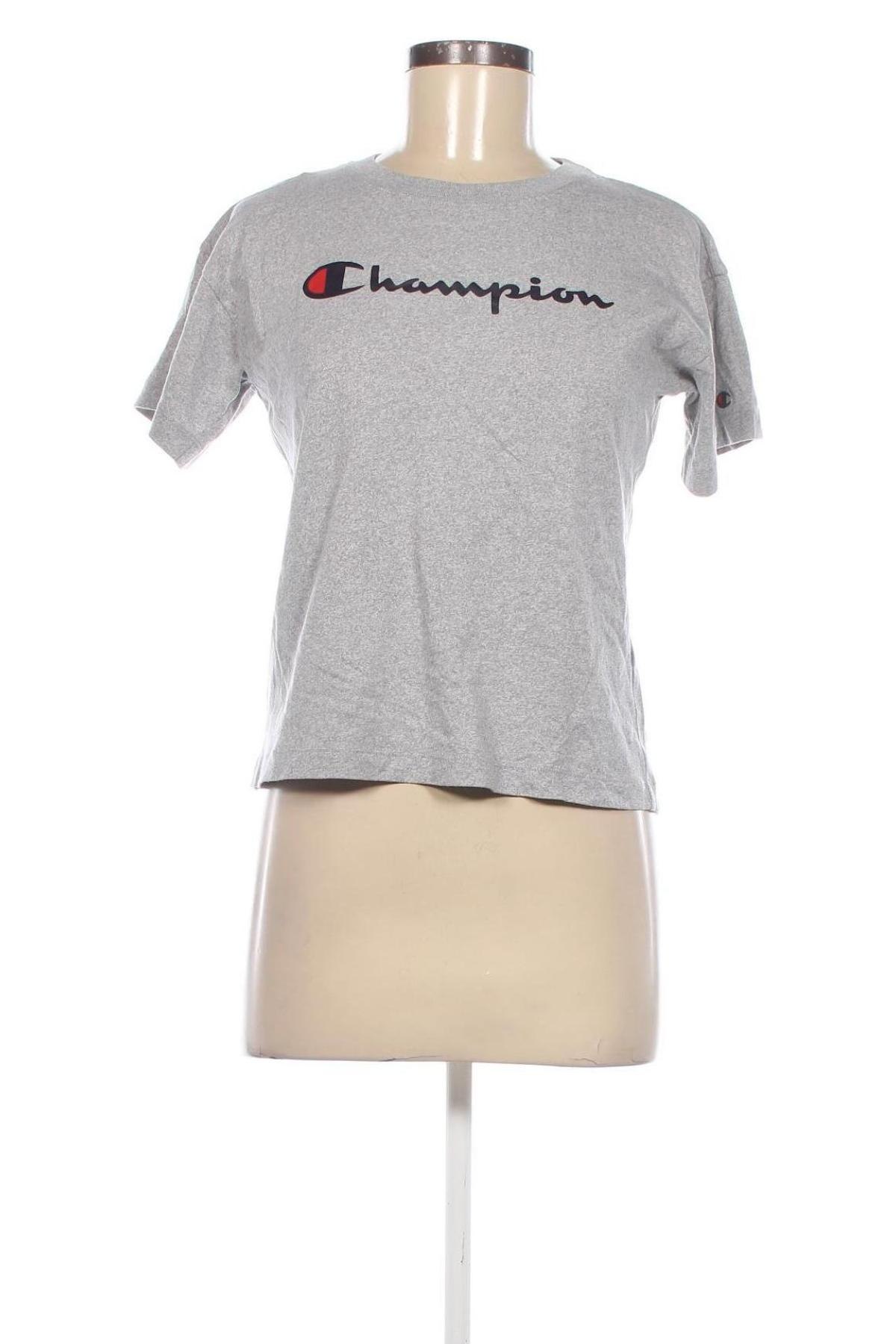 Γυναικείο t-shirt Champion, Μέγεθος XS, Χρώμα Γκρί, Τιμή 7,49 €