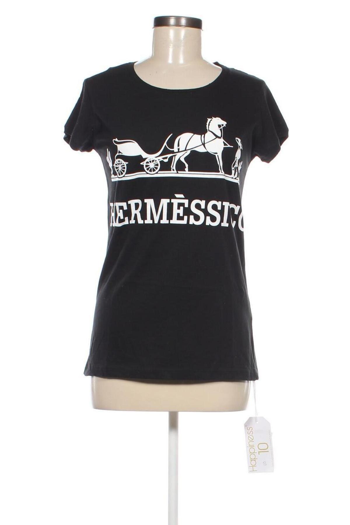 Damski T-shirt Happiness, Rozmiar S, Kolor Czarny, Cena 56,99 zł