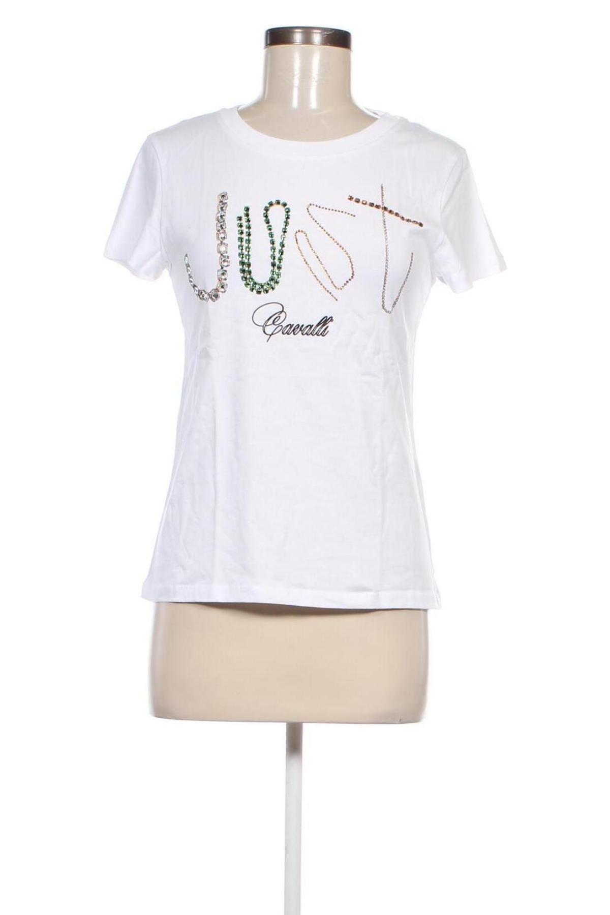 Γυναικείο t-shirt Just Cavalli, Μέγεθος S, Χρώμα Λευκό, Τιμή 65,99 €