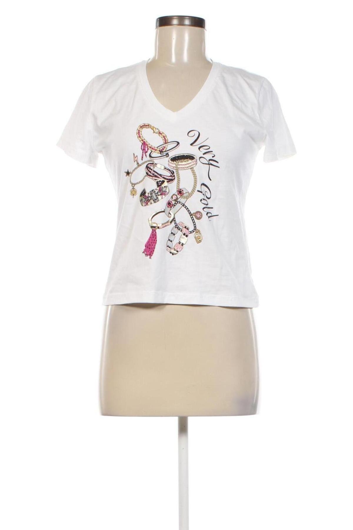 Γυναικείο t-shirt Liu Jo, Μέγεθος S, Χρώμα Λευκό, Τιμή 39,42 €