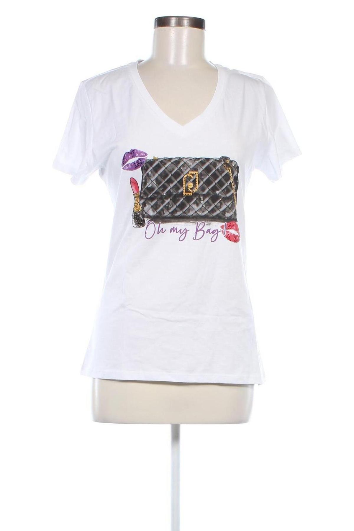 Γυναικείο t-shirt Liu Jo, Μέγεθος M, Χρώμα Λευκό, Τιμή 57,99 €