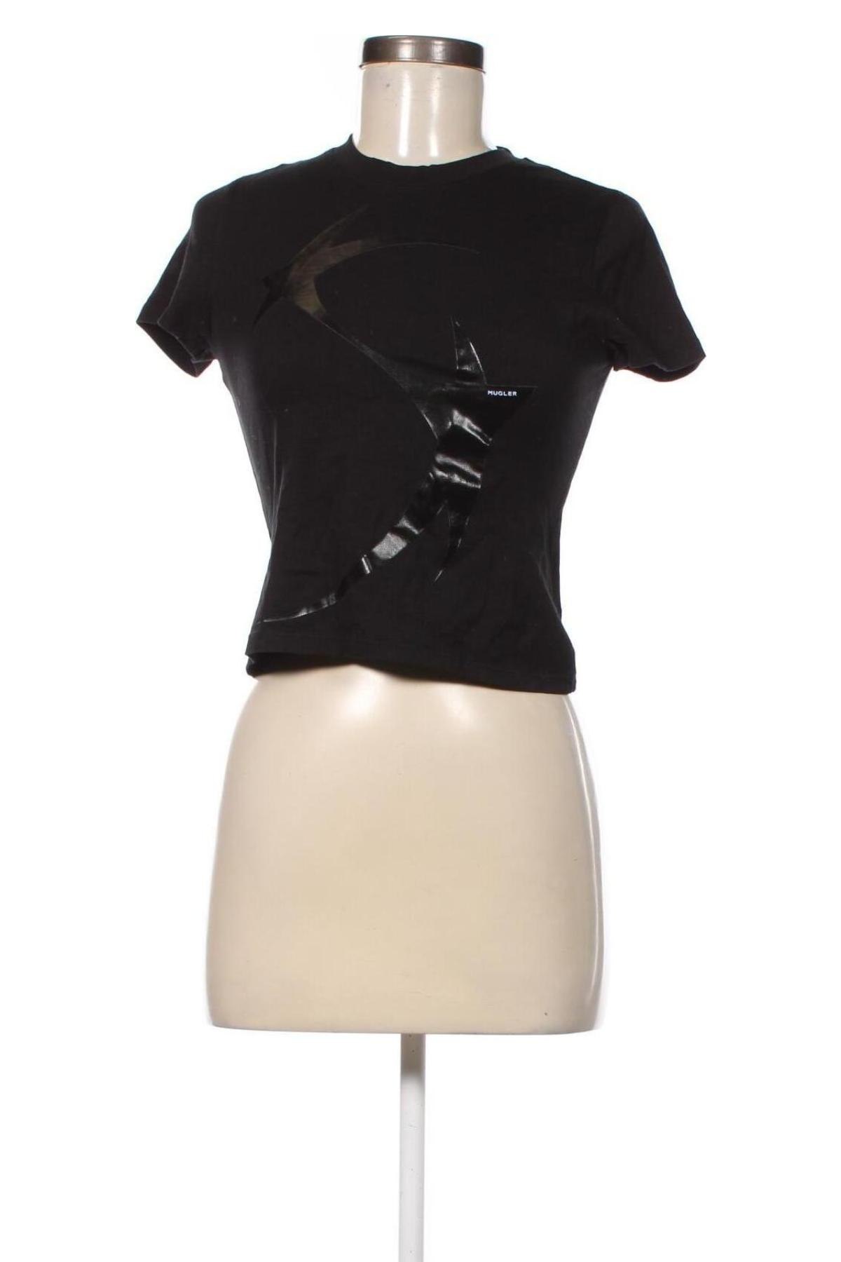 Γυναικείο t-shirt Mugler H&M, Μέγεθος S, Χρώμα Μαύρο, Τιμή 10,99 €