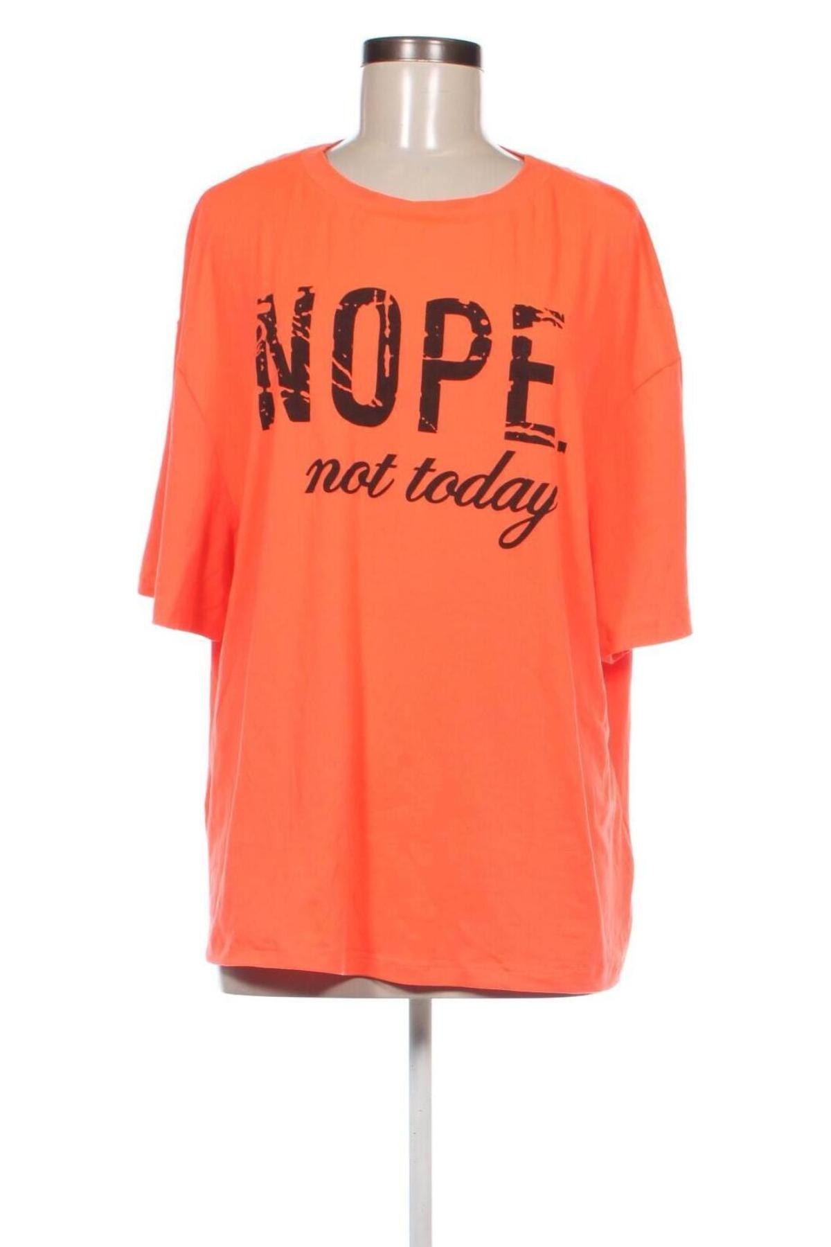 Damen T-Shirt SHEIN, Größe 4XL, Farbe Orange, Preis 10,99 €