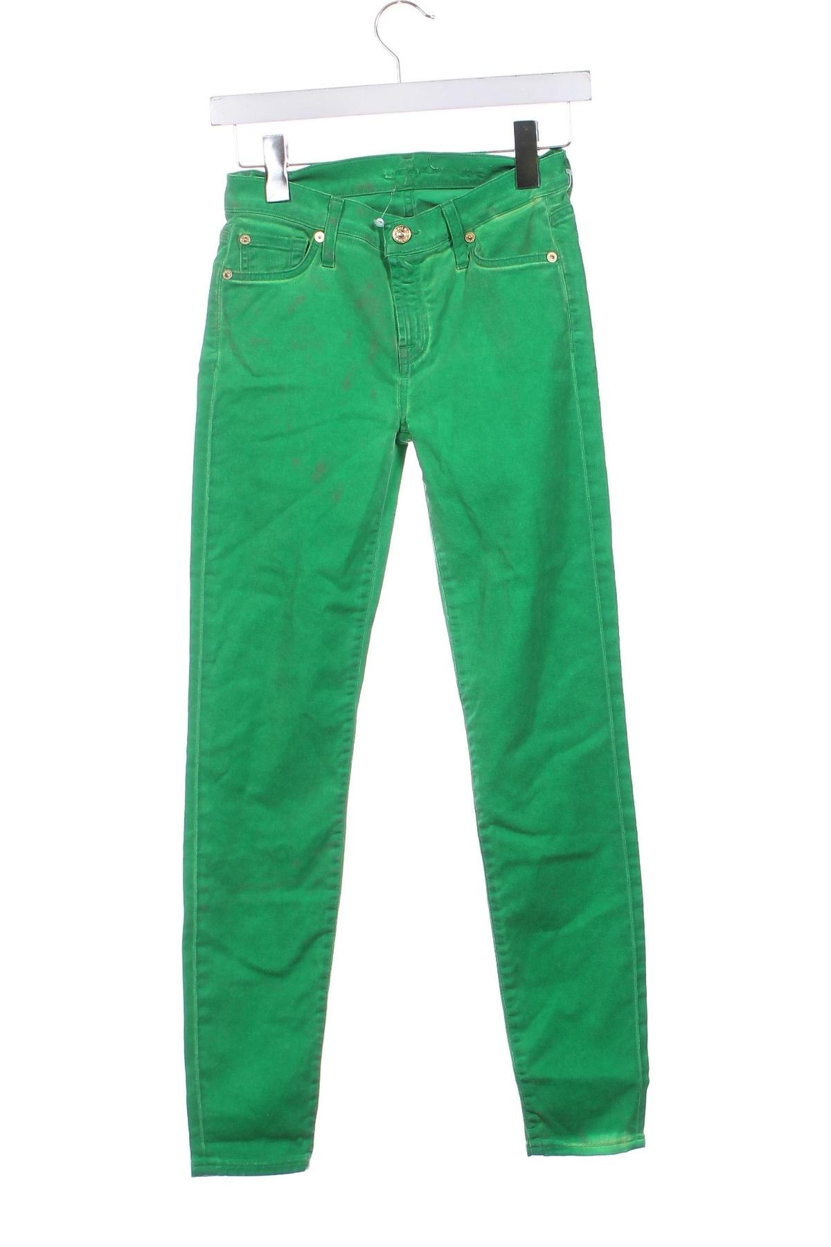 Damskie jeansy 7 For All Mankind, Rozmiar XS, Kolor Zielony, Cena 219,99 zł