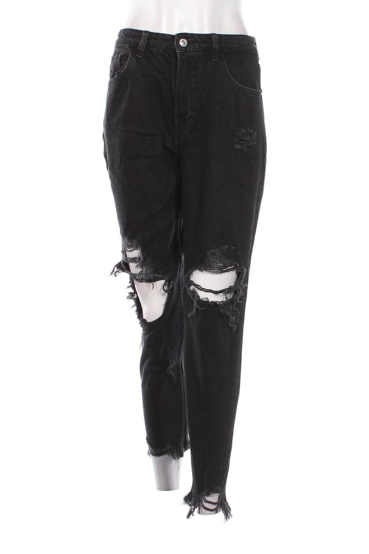 Blugi de femei Bershka, Mărime S, Culoare Negru, Preț 43,99 Lei