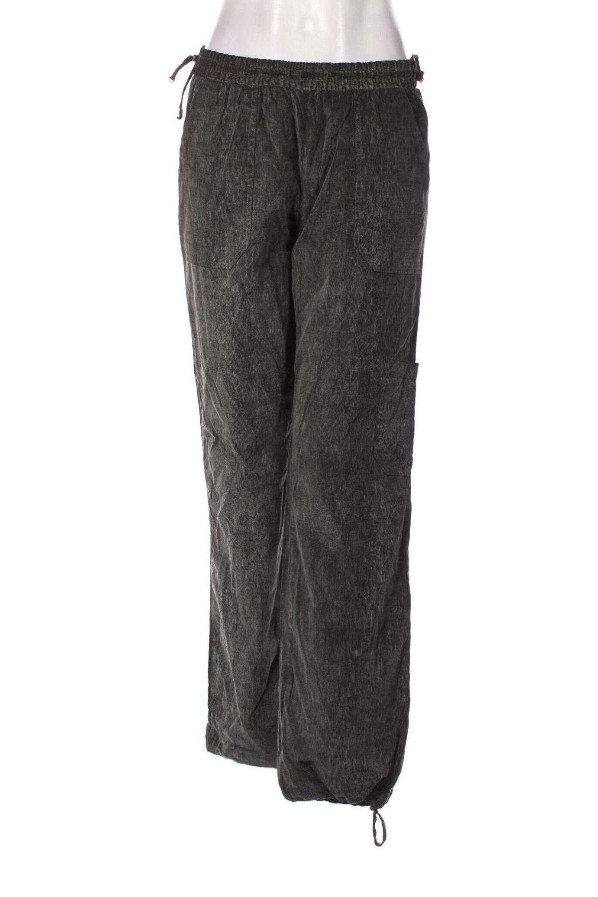 Pantaloni de velvet de femei, Mărime M, Culoare Gri, Preț 45,99 Lei