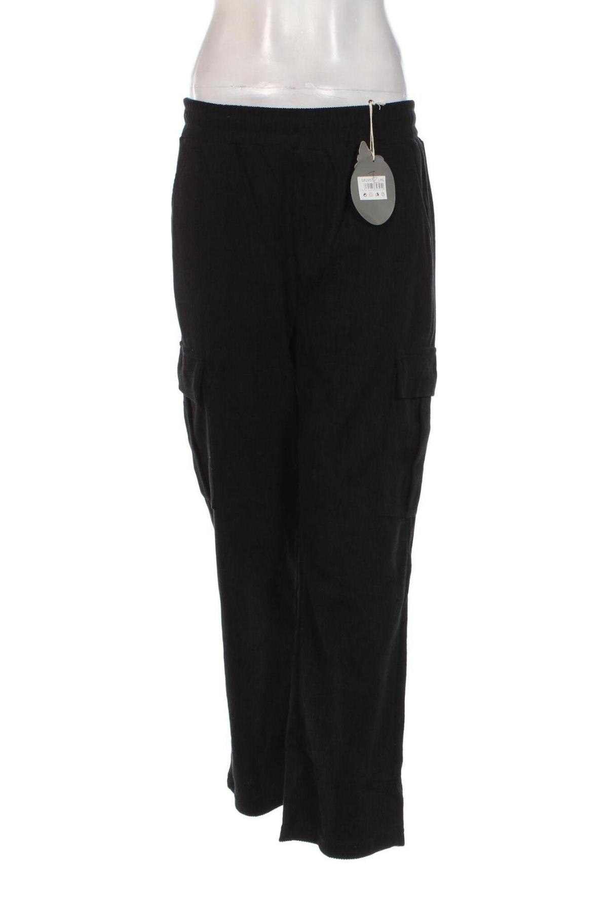 Pantaloni de velvet de femei, Mărime L, Culoare Negru, Preț 68,99 Lei