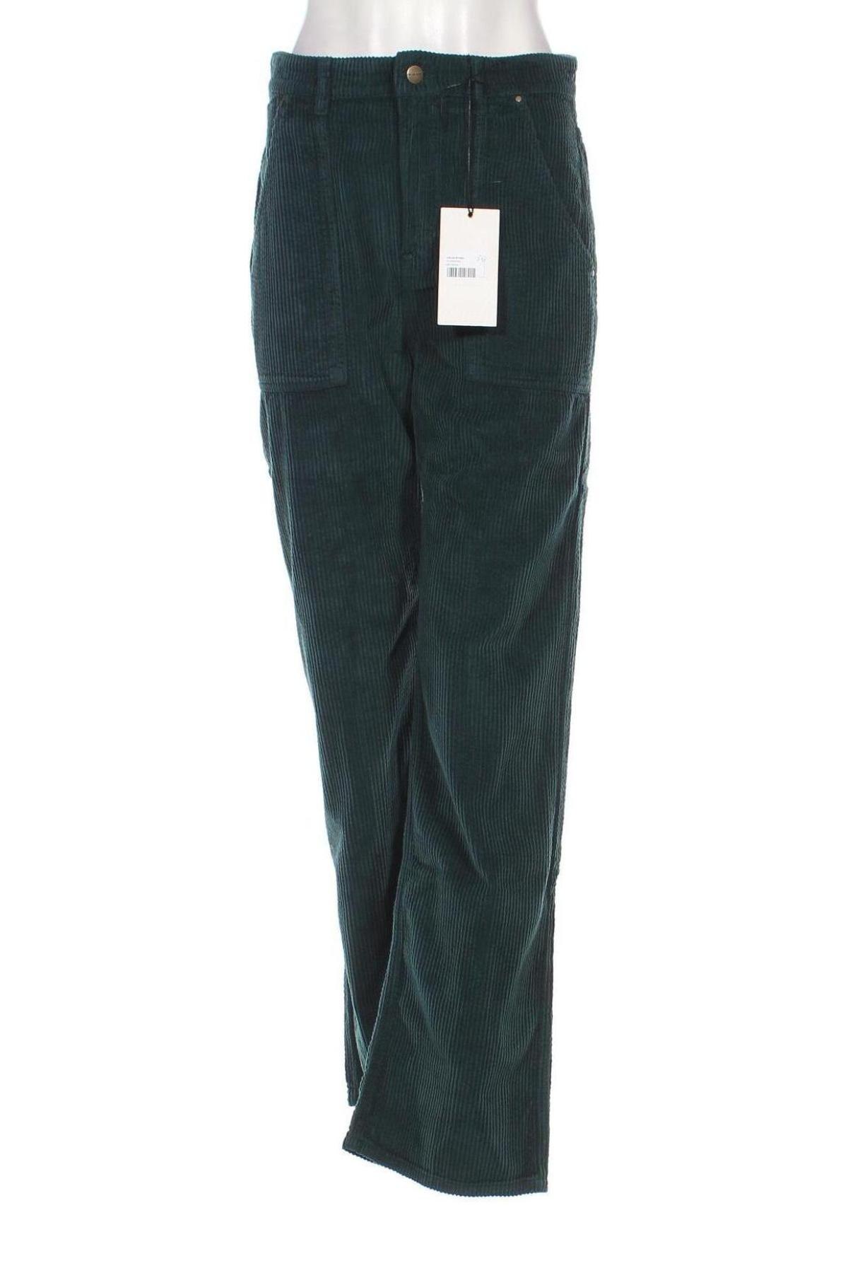 Pantaloni de velvet de femei Chloe Stora, Mărime M, Culoare Verde, Preț 474,99 Lei