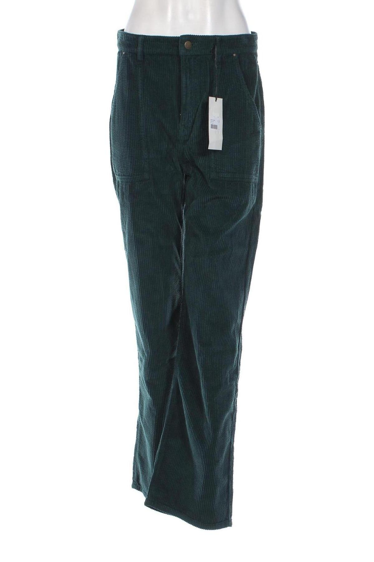 Pantaloni de velvet de femei Chloe Stora, Mărime M, Culoare Verde, Preț 495,99 Lei