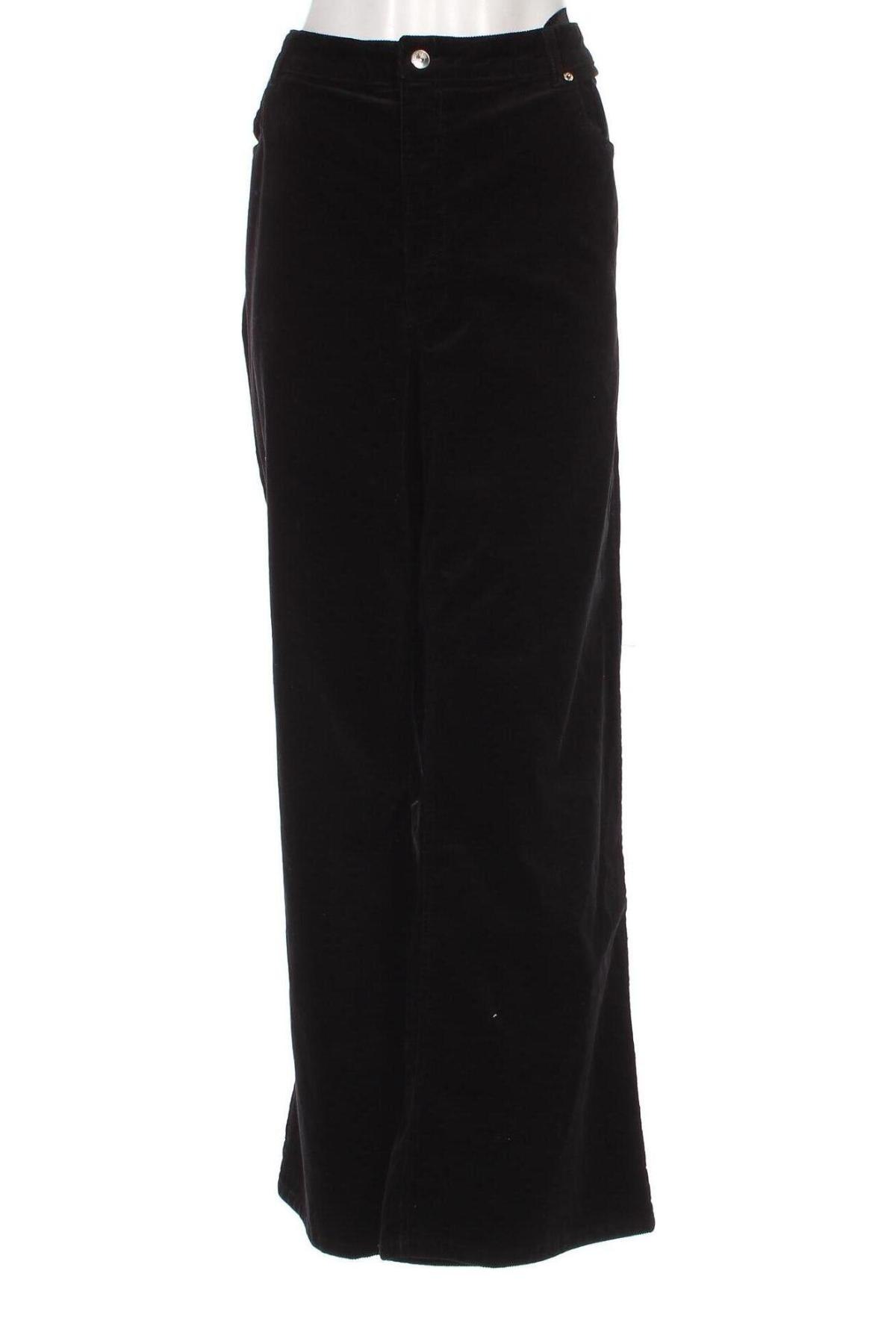 Pantaloni de velvet de femei H&M Divided, Mărime XXL, Culoare Negru, Preț 76,99 Lei