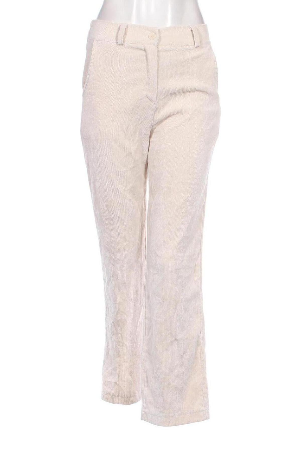 Pantaloni de velvet de femei Lola Liza, Mărime S, Culoare Ecru, Preț 157,99 Lei