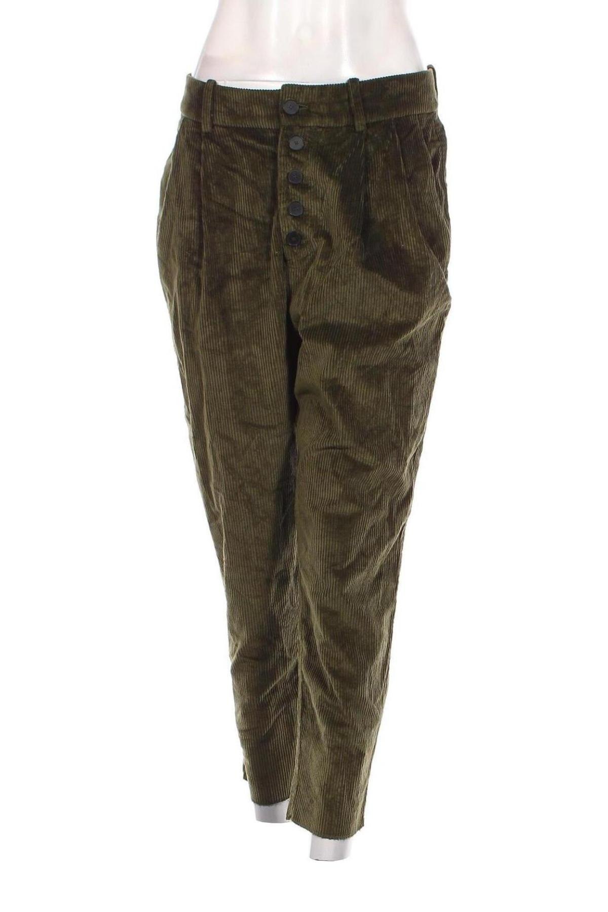 Pantaloni de velvet de femei Mango, Mărime M, Culoare Verde, Preț 52,99 Lei