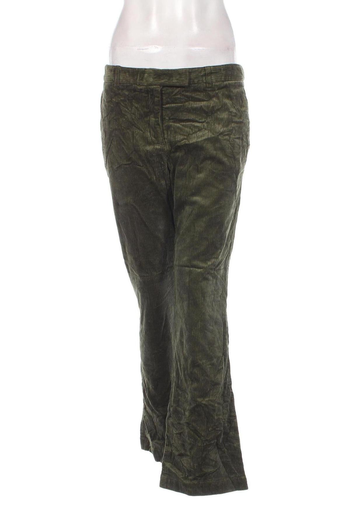 Pantaloni de velvet de femei Ql2 Quelledue, Mărime M, Culoare Verde, Preț 78,99 Lei