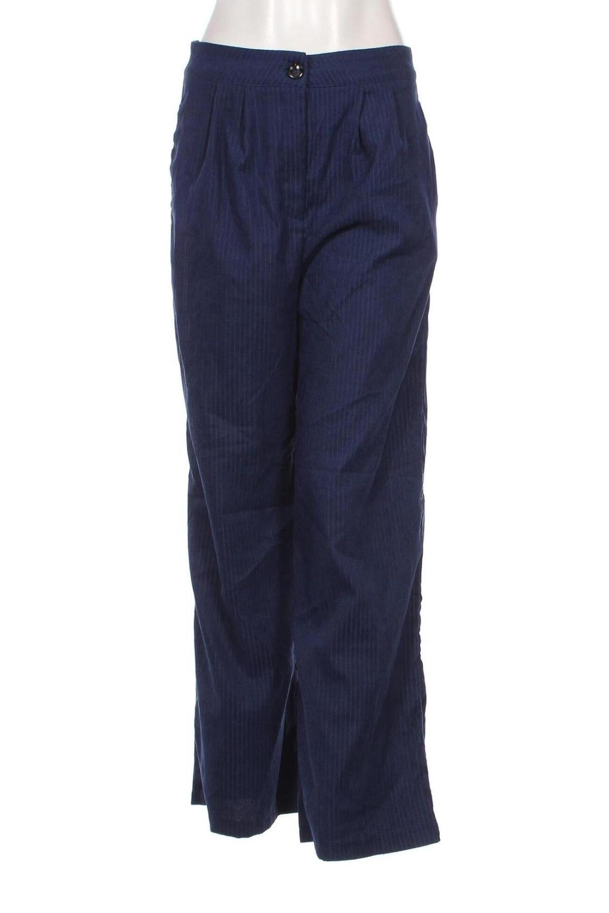 Pantaloni de velvet de femei SHEIN, Mărime M, Culoare Albastru, Preț 24,99 Lei