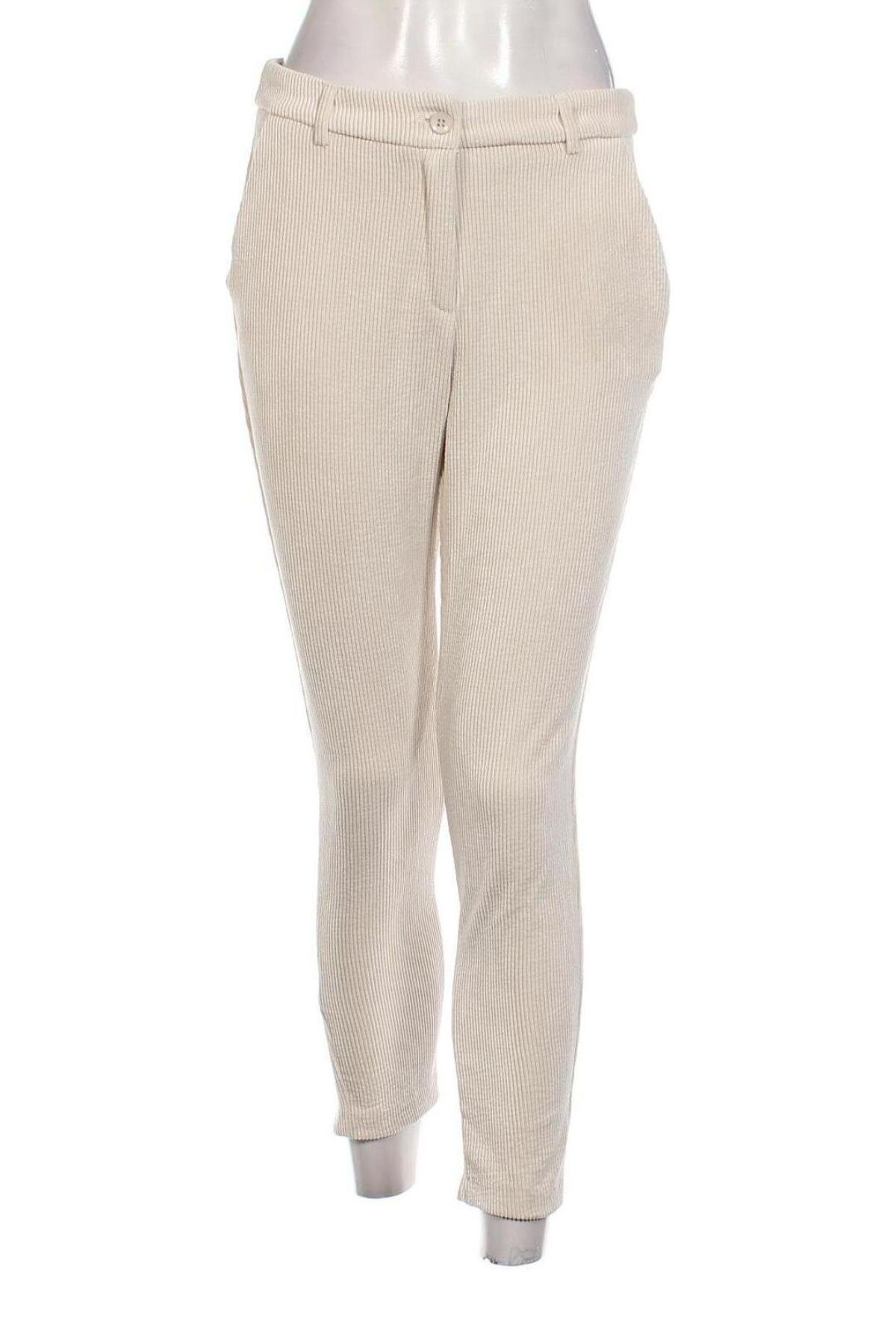 Pantaloni de velvet de femei White wise, Mărime M, Culoare Ecru, Preț 385,99 Lei