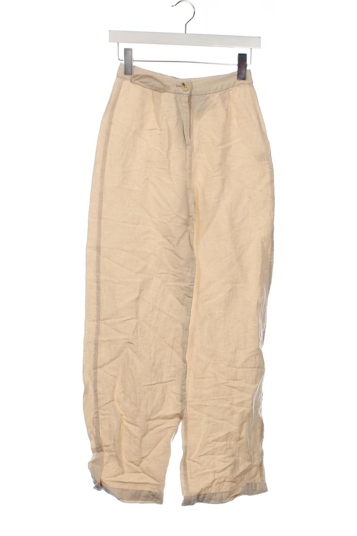 Damenhose Bershka, Größe XS, Farbe Beige, Preis 12,49 €