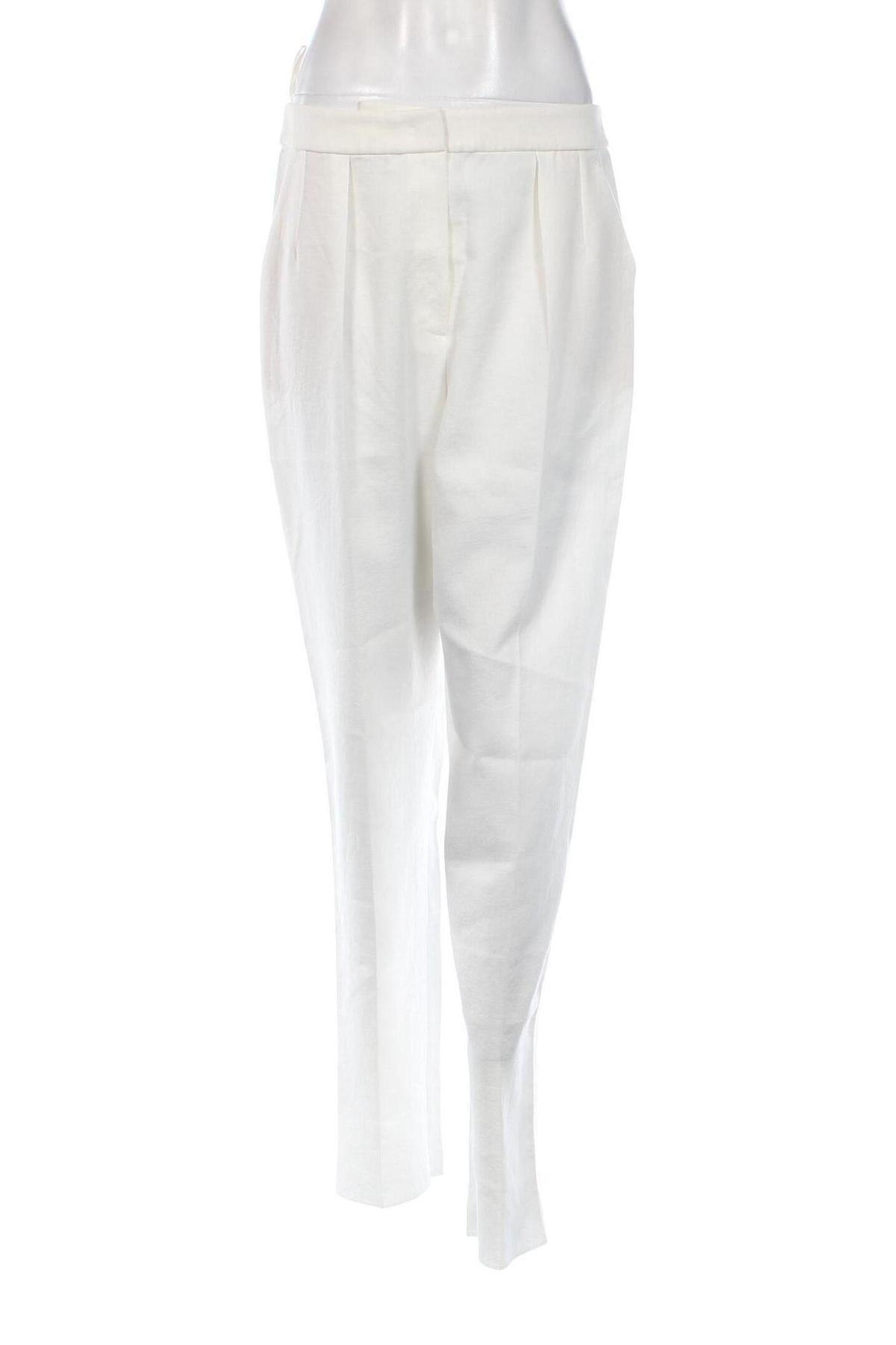 Pantaloni de femei Emporio Armani, Mărime L, Culoare Alb, Preț 1.202,99 Lei