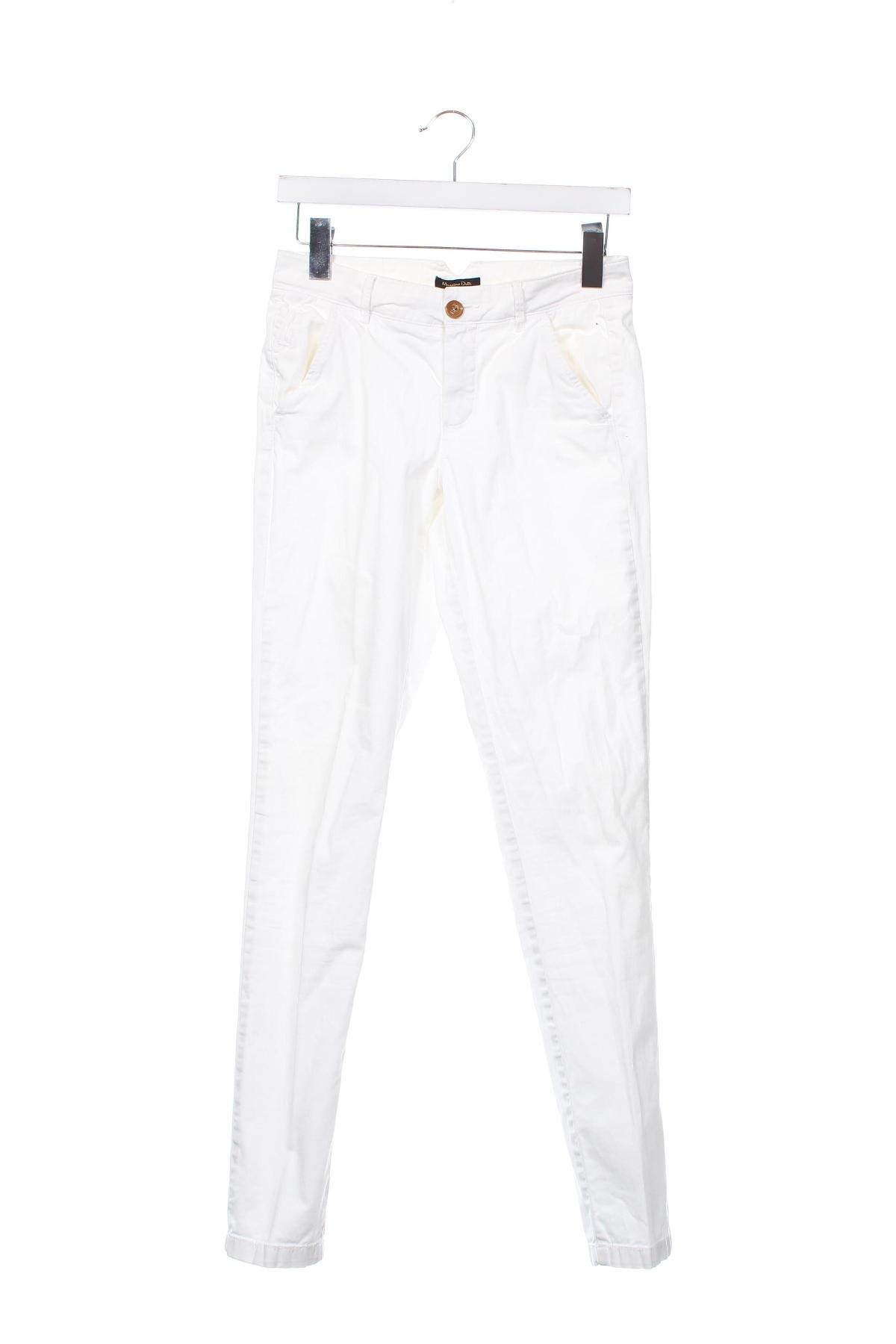 Pantaloni de femei Massimo Dutti, Mărime S, Culoare Alb, Preț 111,99 Lei