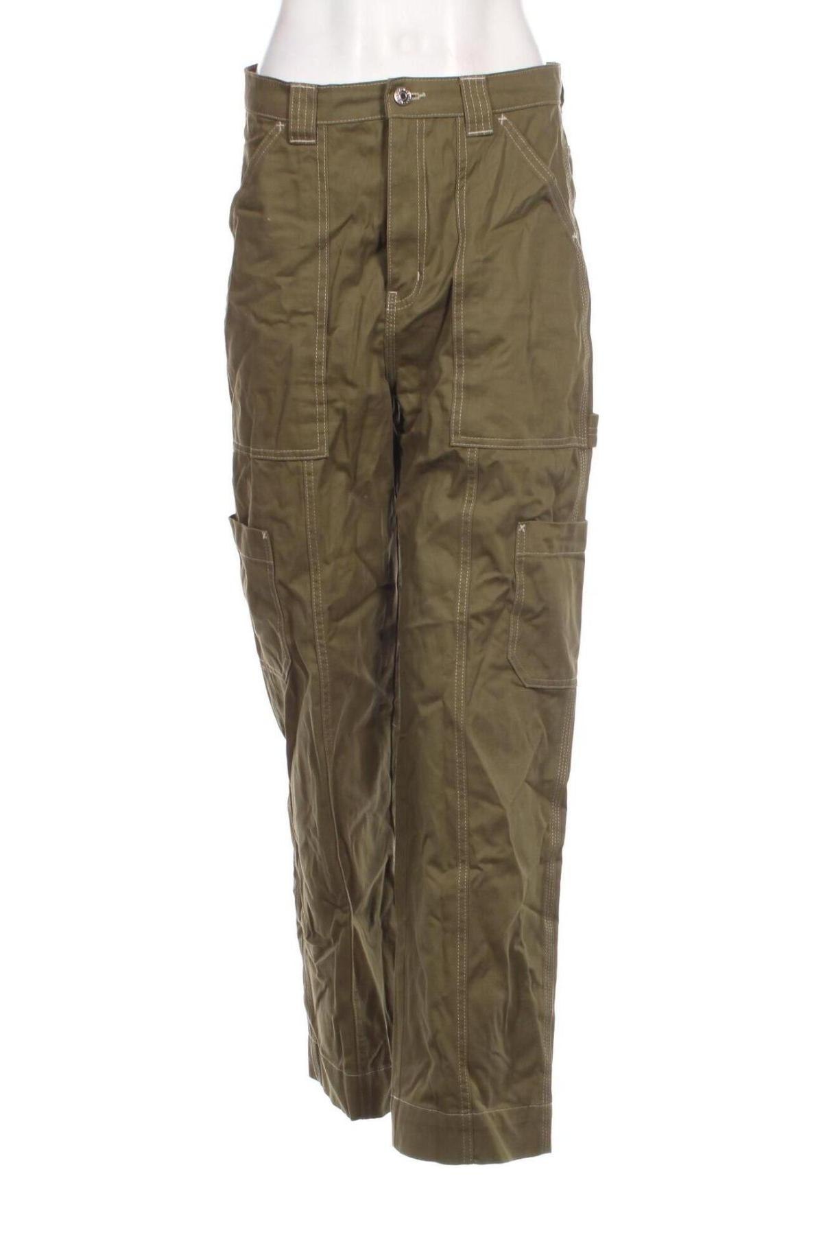 Pantaloni de femei Weekday, Mărime M, Culoare Verde, Preț 134,99 Lei