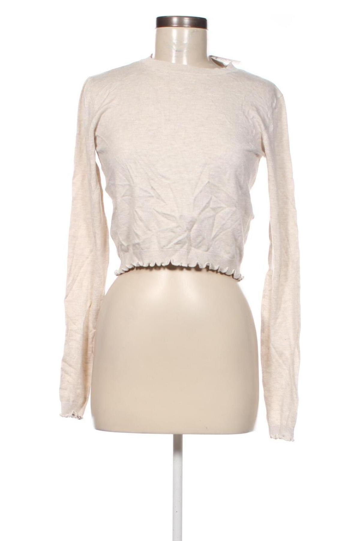 Damenpullover Bershka, Größe M, Farbe Beige, Preis 10,49 €