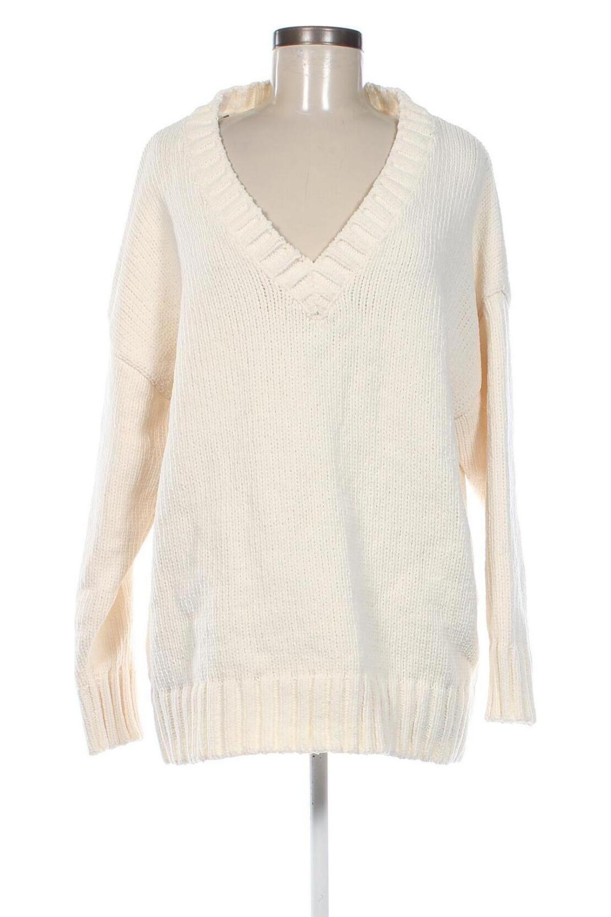 Damenpullover Bershka, Größe XS, Farbe Ecru, Preis 11,49 €