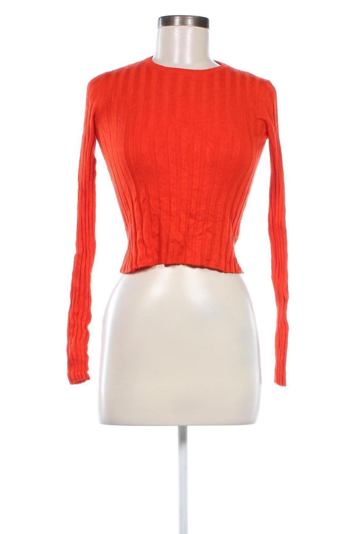 Damenpullover Bershka, Größe S, Farbe Orange, Preis 10,49 €