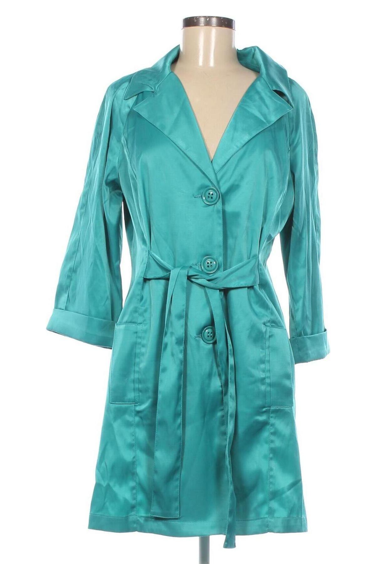 Damen Trenchcoat, Größe XL, Farbe Grün, Preis 19,49 €