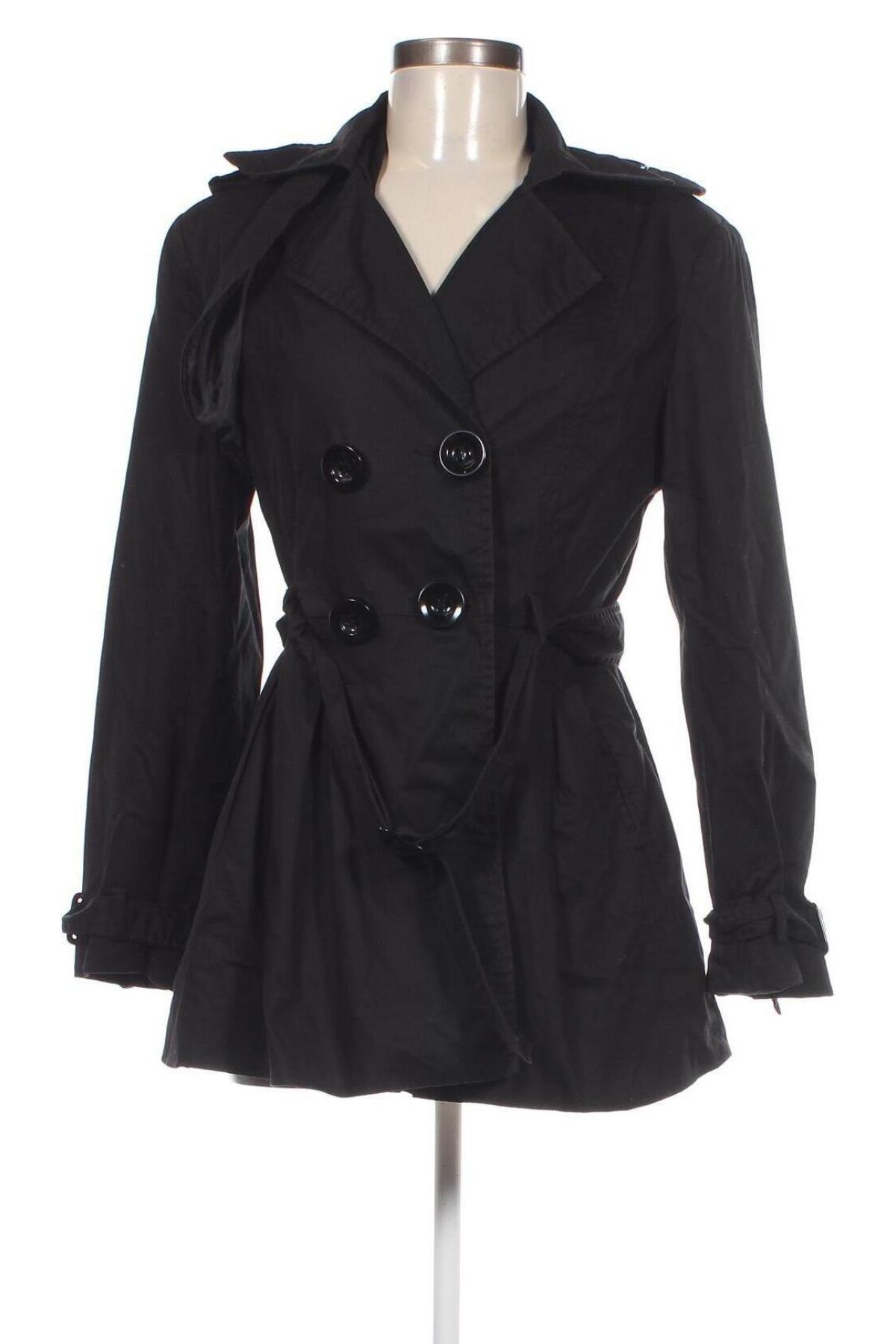 Trench de femei, Mărime S, Culoare Negru, Preț 121,99 Lei