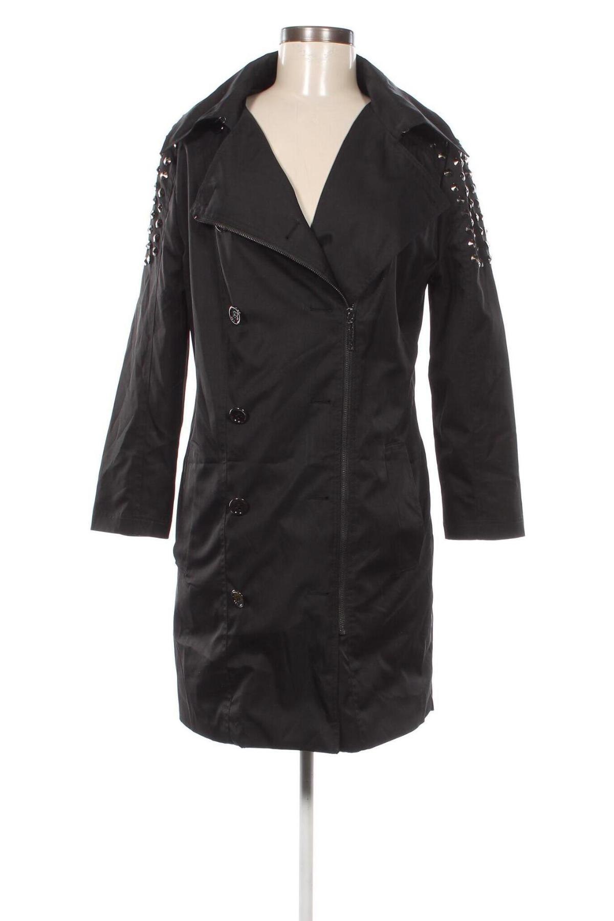 Trench de femei Mandarin, Mărime M, Culoare Negru, Preț 157,99 Lei