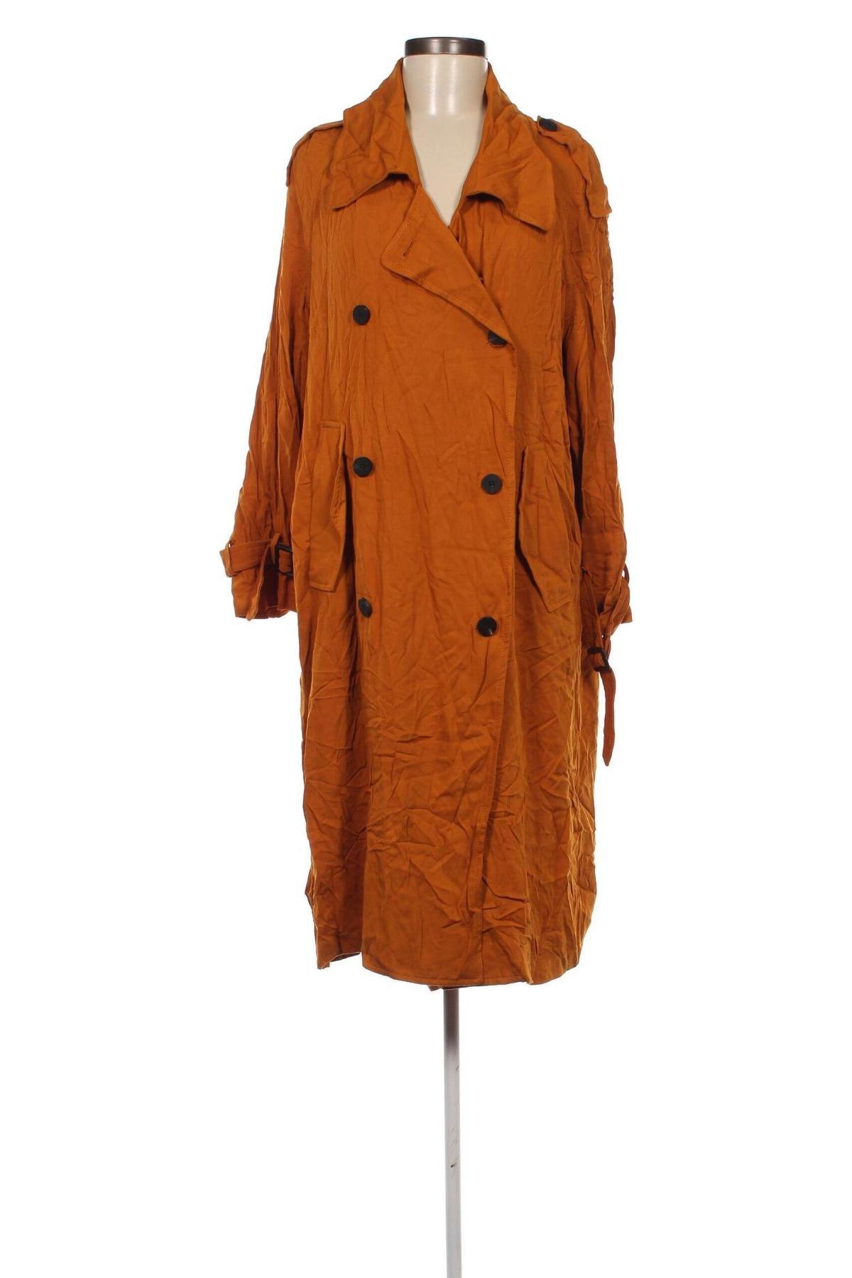 Damen Trenchcoat Zara, Größe M, Farbe Orange, Preis 15,99 €