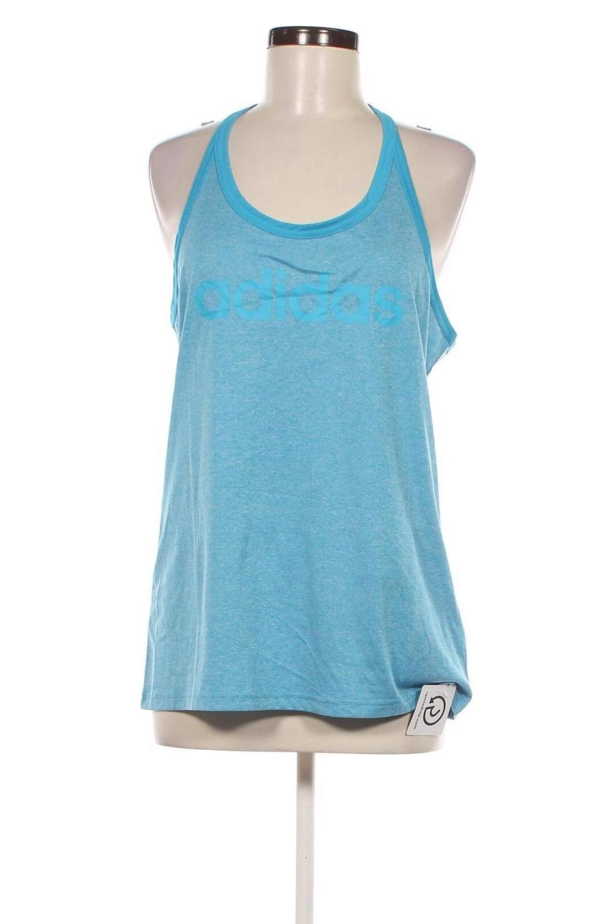 Damen Sporttop Adidas, Größe L, Farbe Blau, Preis € 16,99