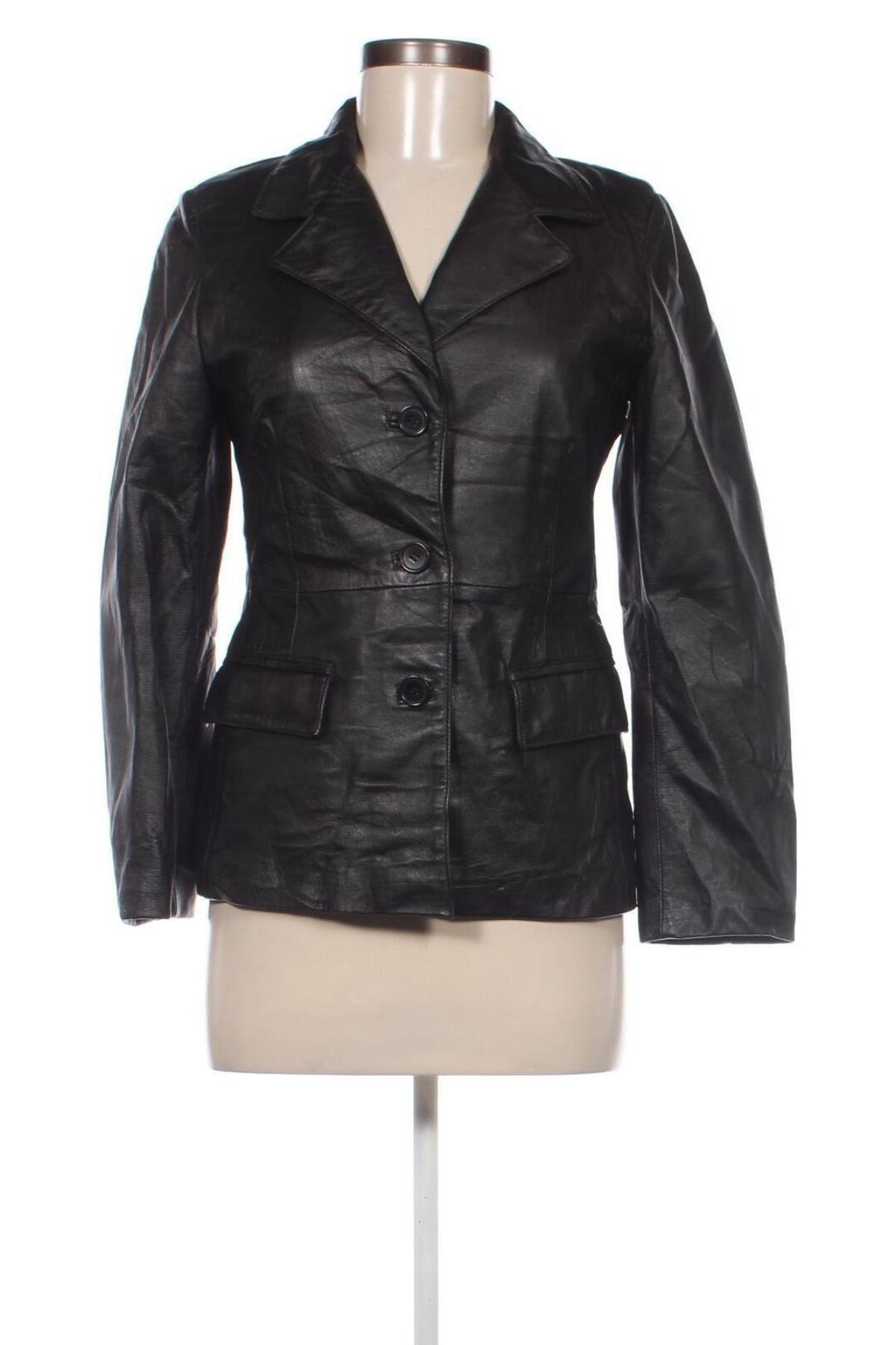 Damen Lederjacke, Größe M, Farbe Schwarz, Preis 67,99 €