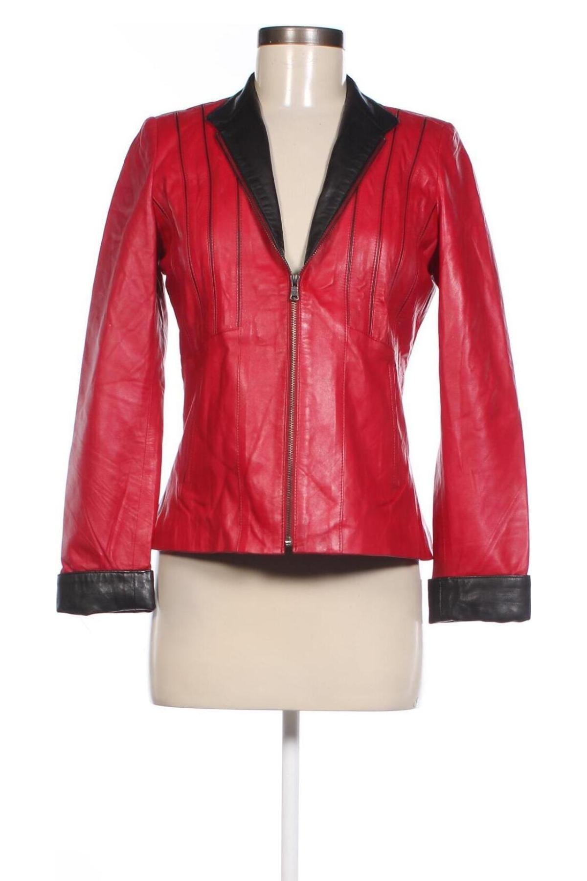 Damen Lederjacke, Größe S, Farbe Rot, Preis € 37,99