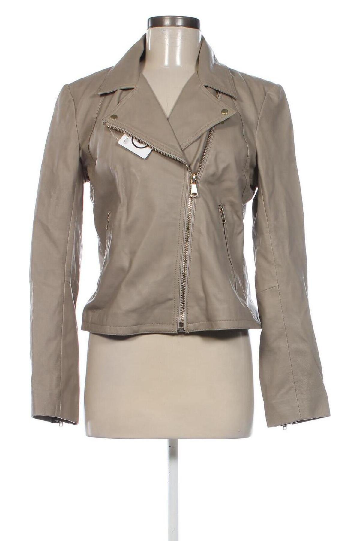 Damen Lederjacke Kiomi, Größe S, Farbe Beige, Preis 21,99 €