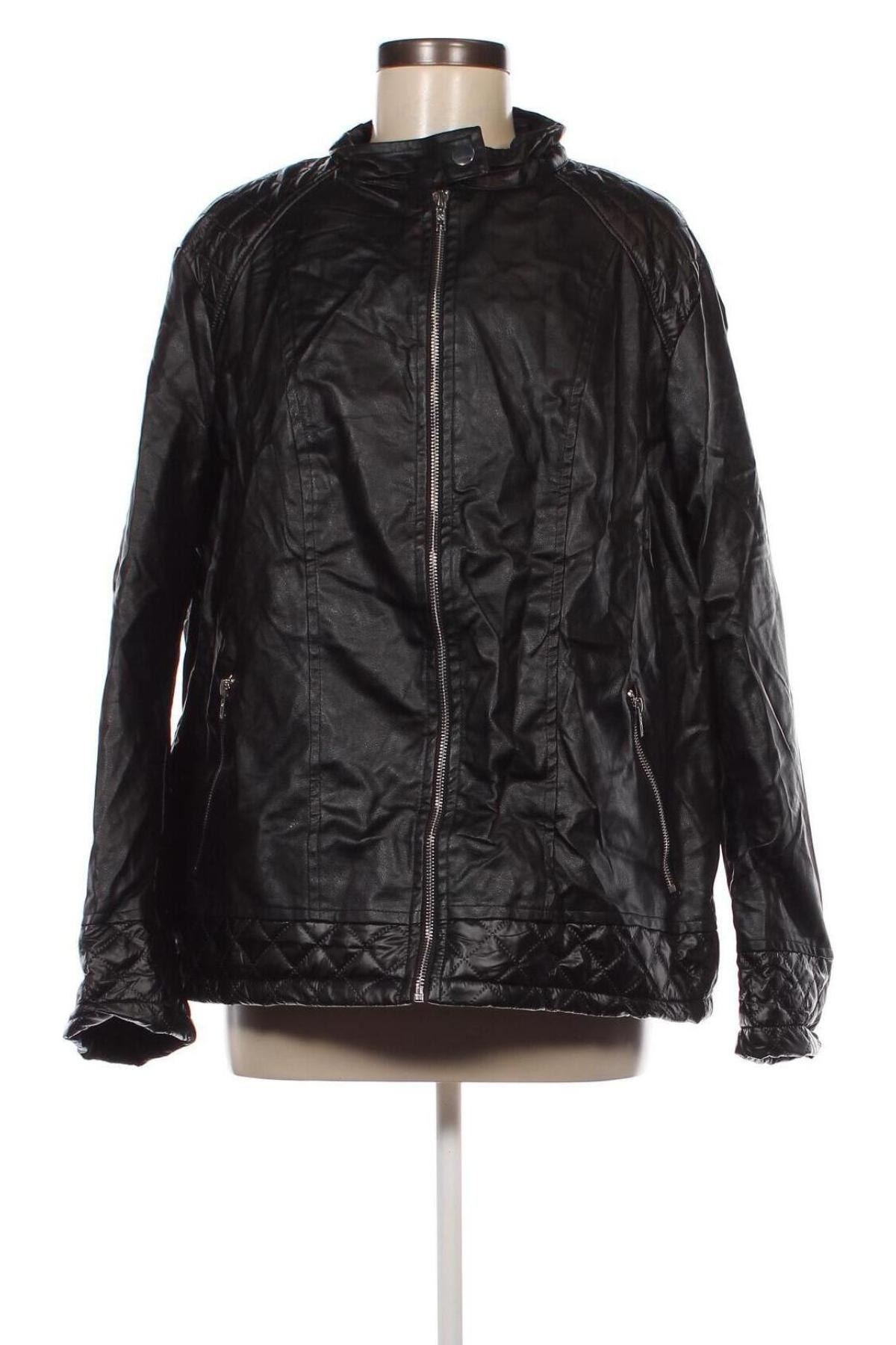 Damen Lederjacke SHEIN, Größe 3XL, Farbe Schwarz, Preis € 26,99